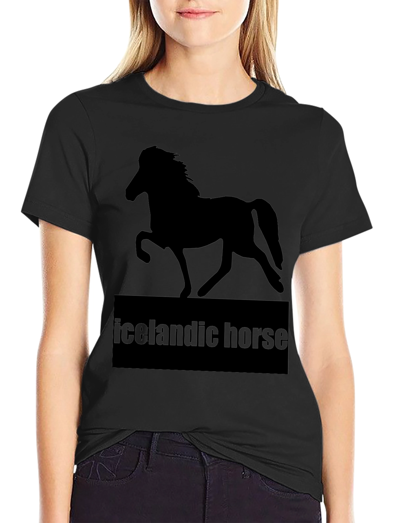 Icelandic Horse T-Shirt - Black Graphic Tee