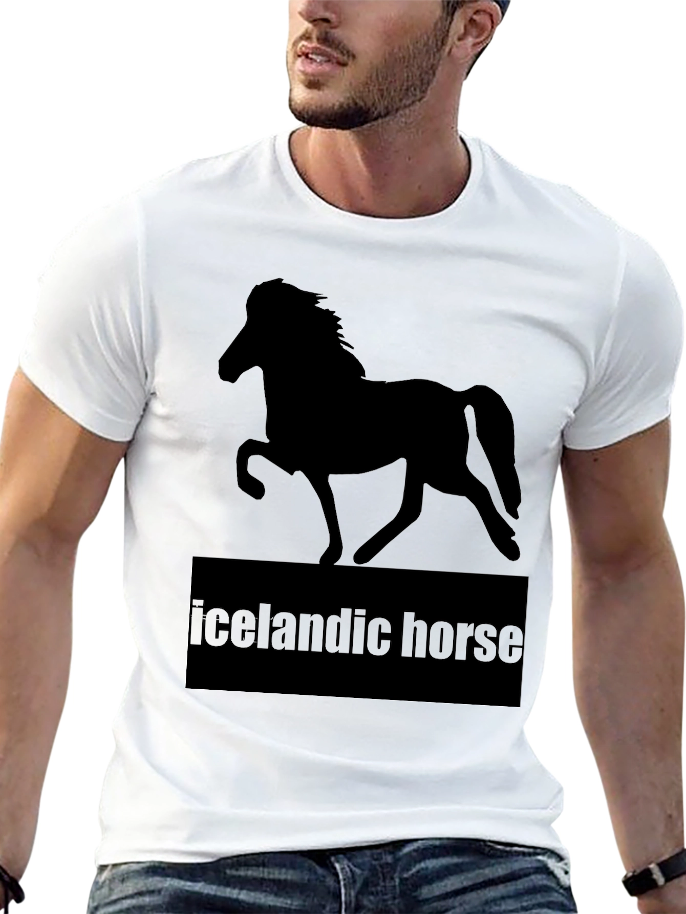 Icelandic Horse T-Shirt - Black Graphic Tee