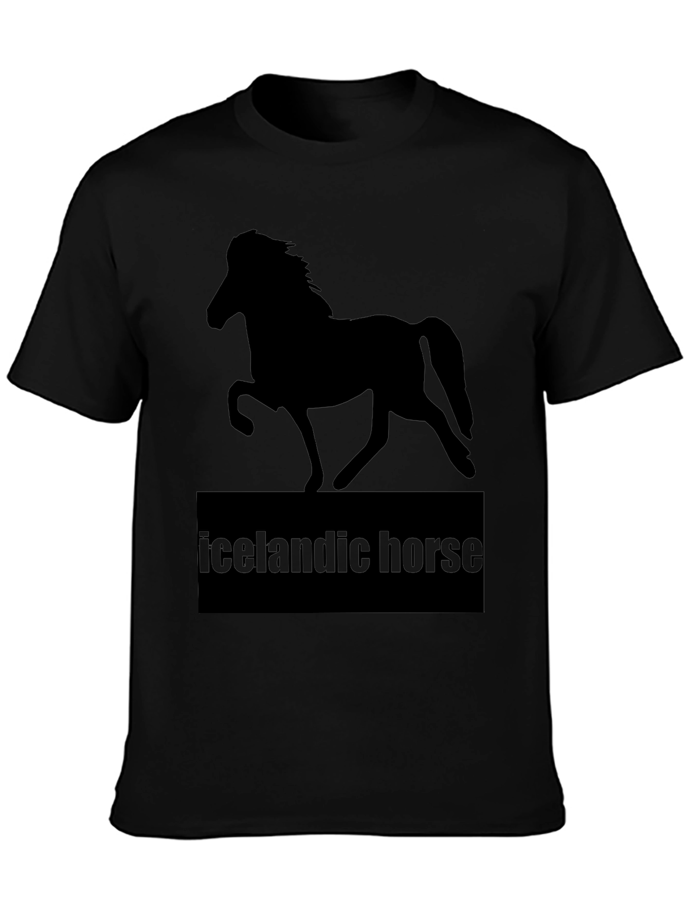 Icelandic Horse T-Shirt - Black Graphic Tee
