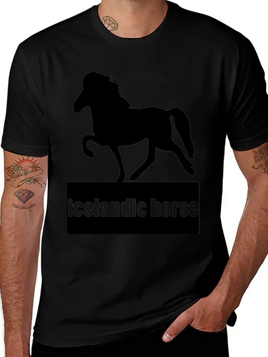 Icelandic Horse T-Shirt - Black Graphic Tee
