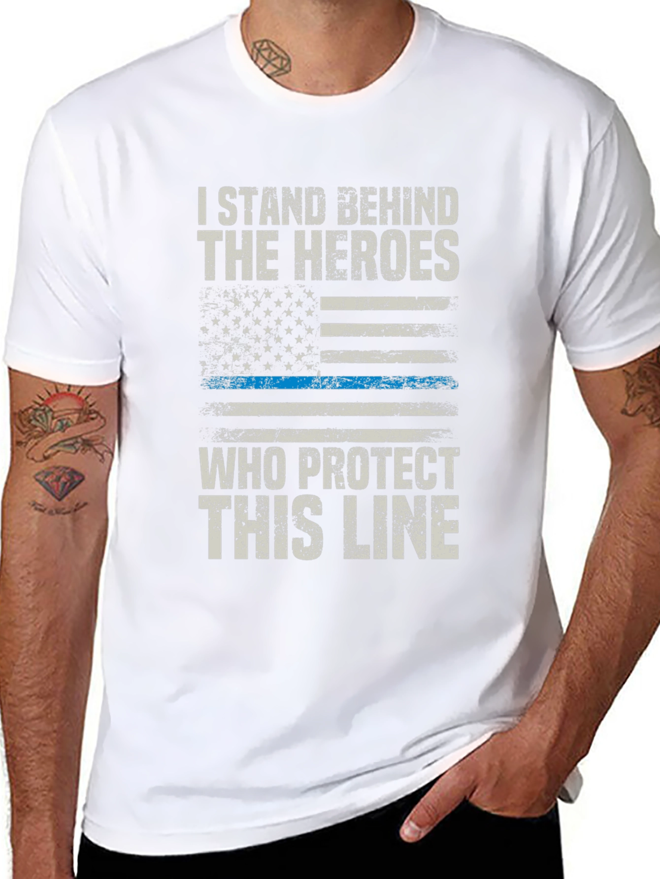 I Stand Behind The Heroes T-Shirt