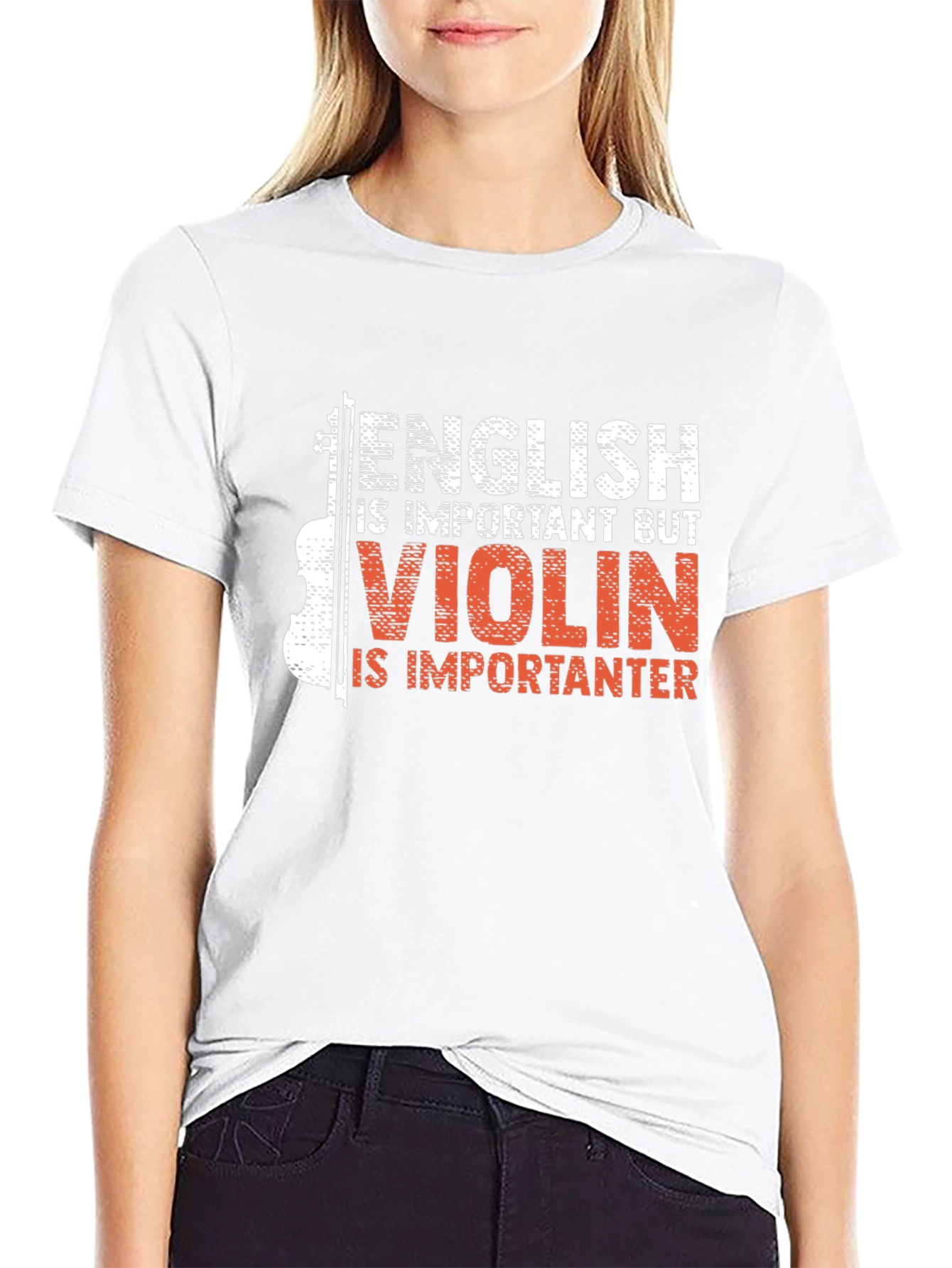 Funny Violin Lover Black T-Shirt