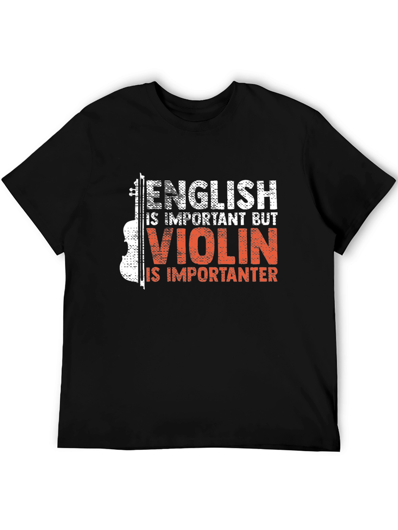 Funny Violin Lover Black T-Shirt