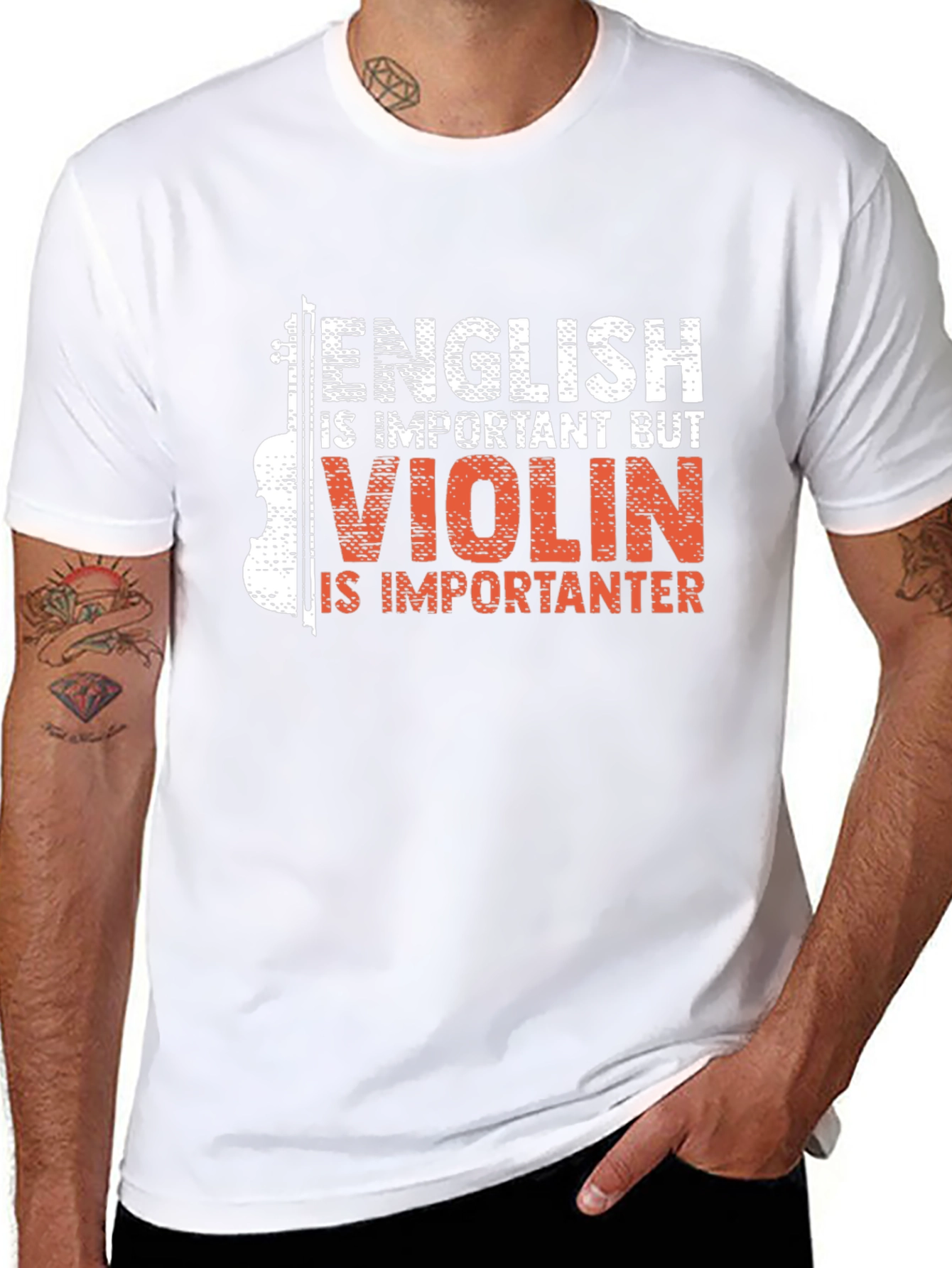 Funny Violin Lover Black T-Shirt