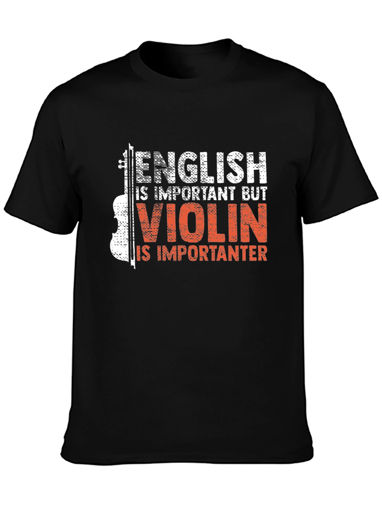 Funny Violin Lover Black T-Shirt