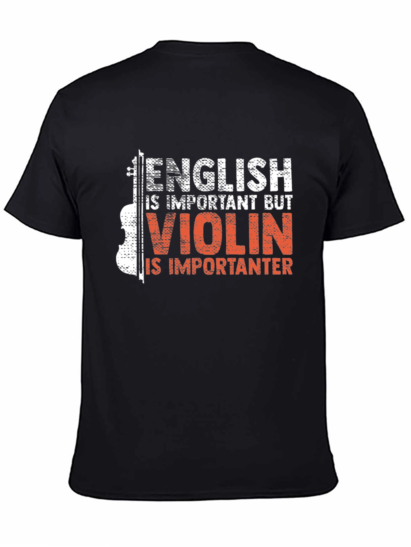 Funny Violin Lover Black T-Shirt