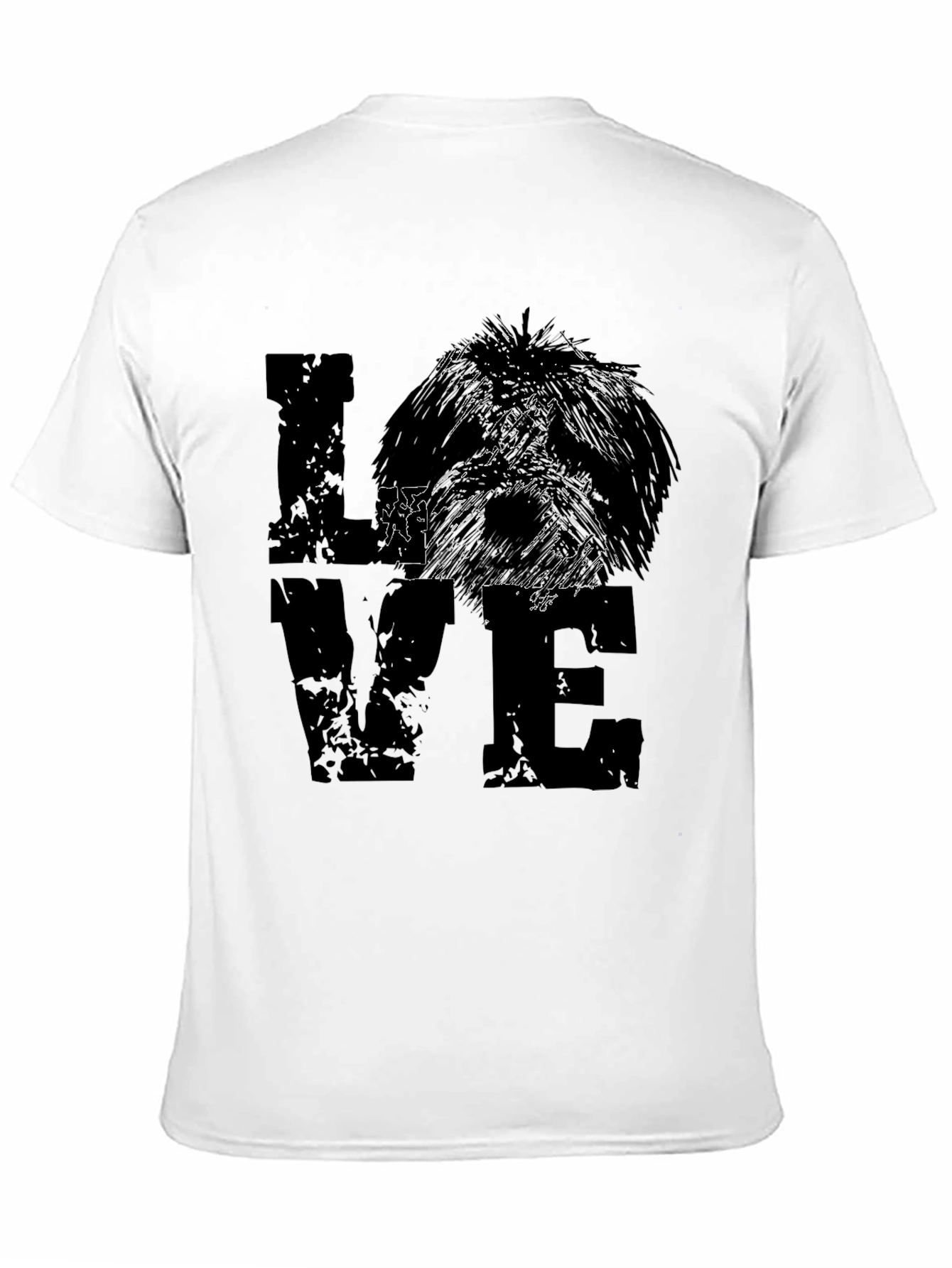 Love Dog Graphic Tee - Black Cotton Blend