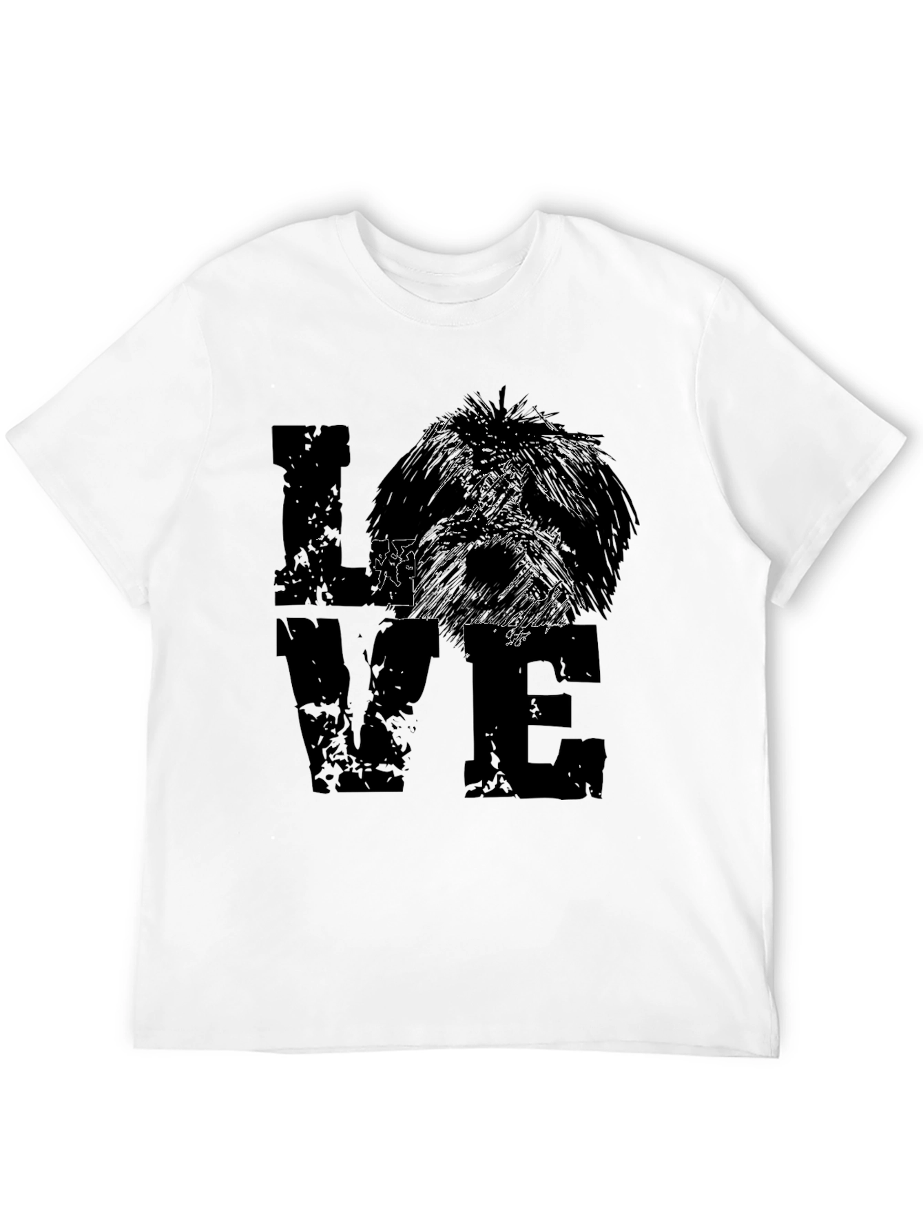 Love Dog Graphic Tee - Black Cotton Blend