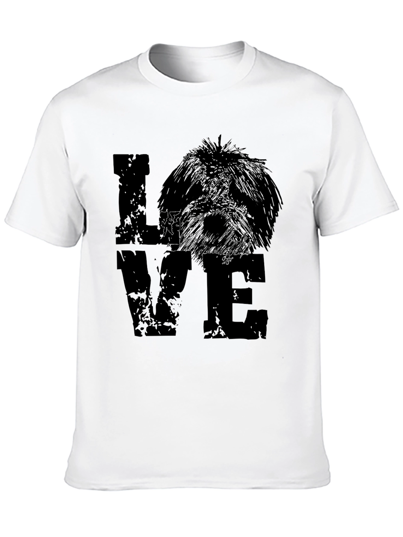 Love Dog Graphic Tee - Black Cotton Blend
