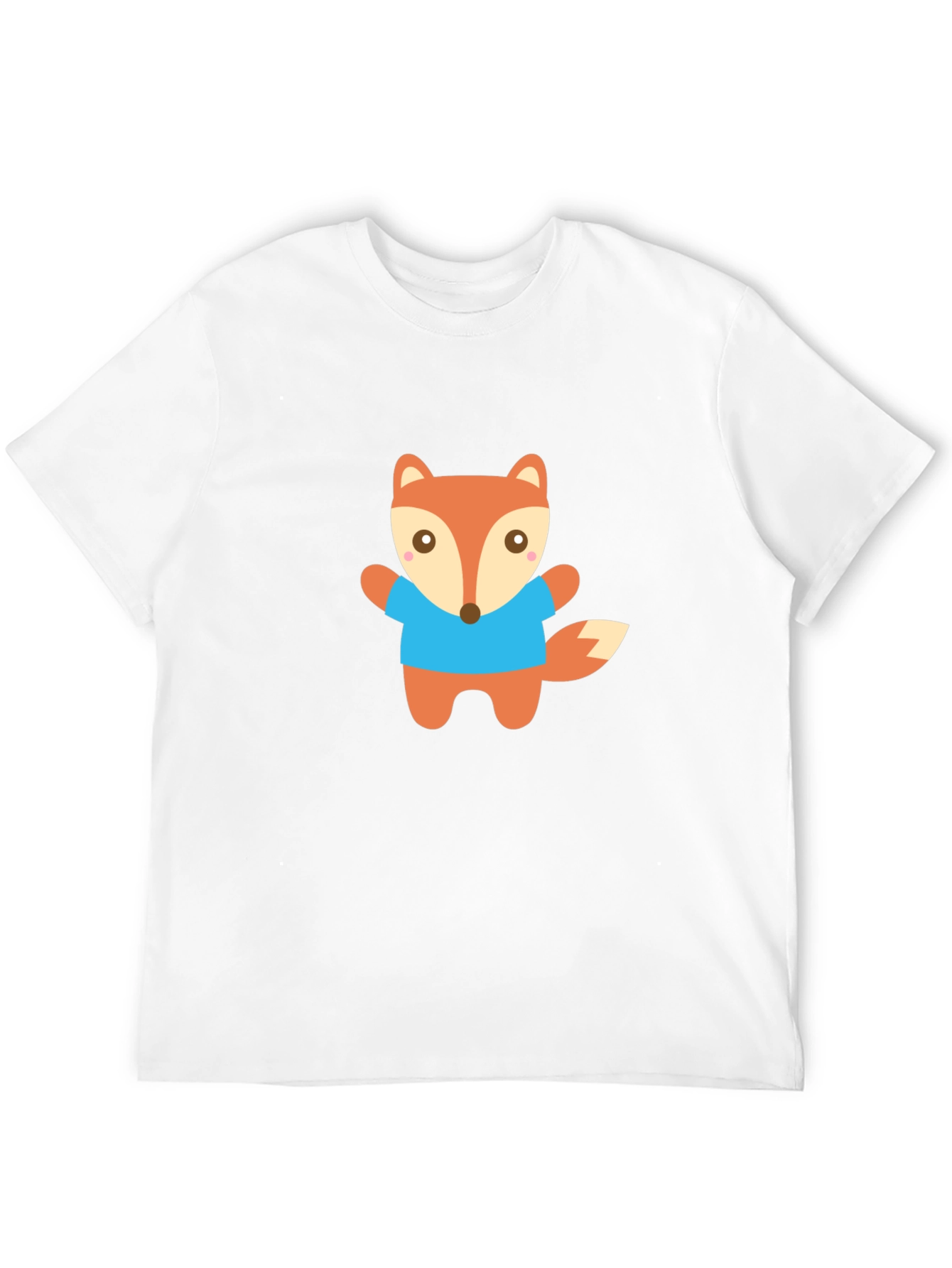 Cute Fox Graphic Tee - Black Unisex T-Shirt