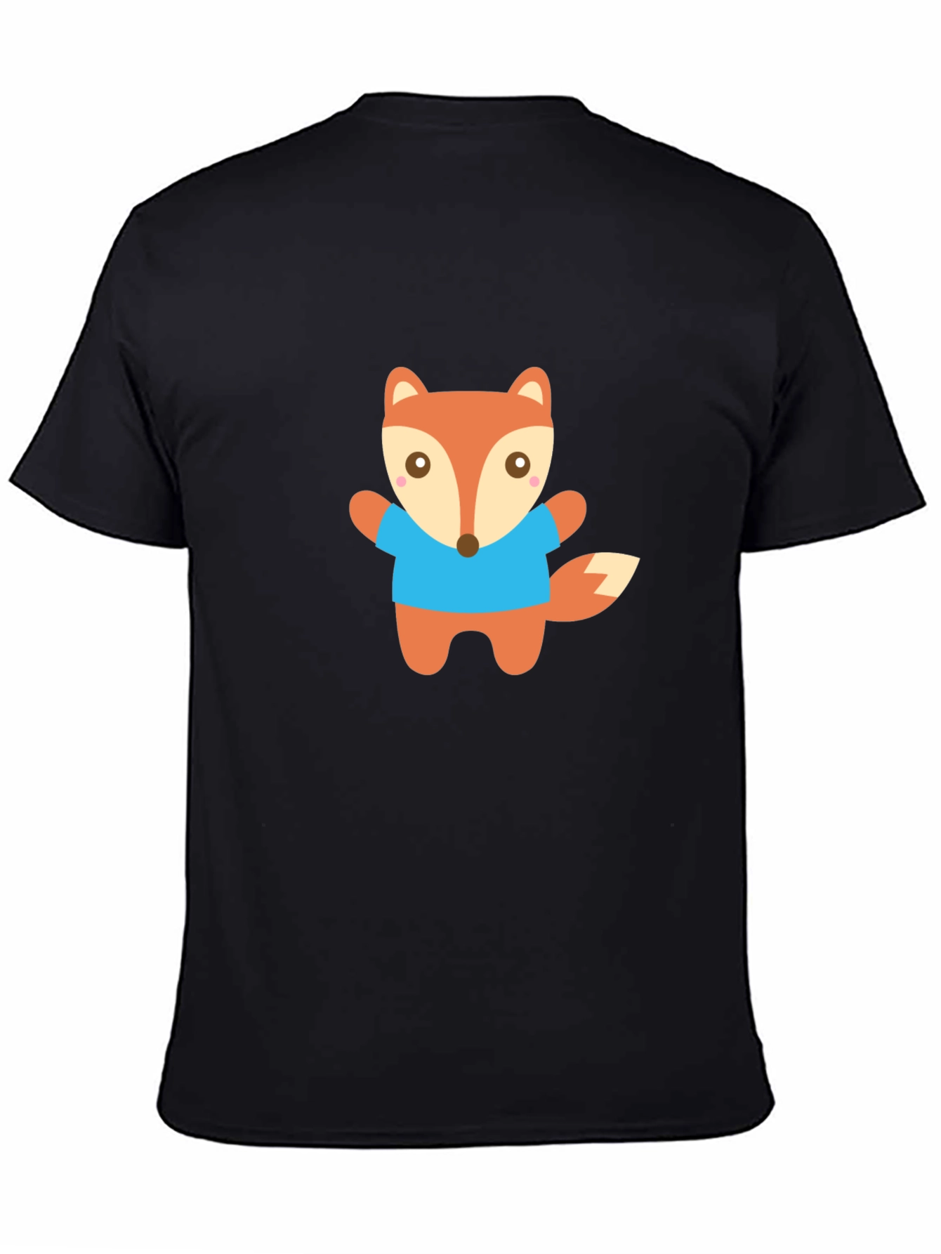 Cute Fox Graphic Tee - Black Unisex T-Shirt