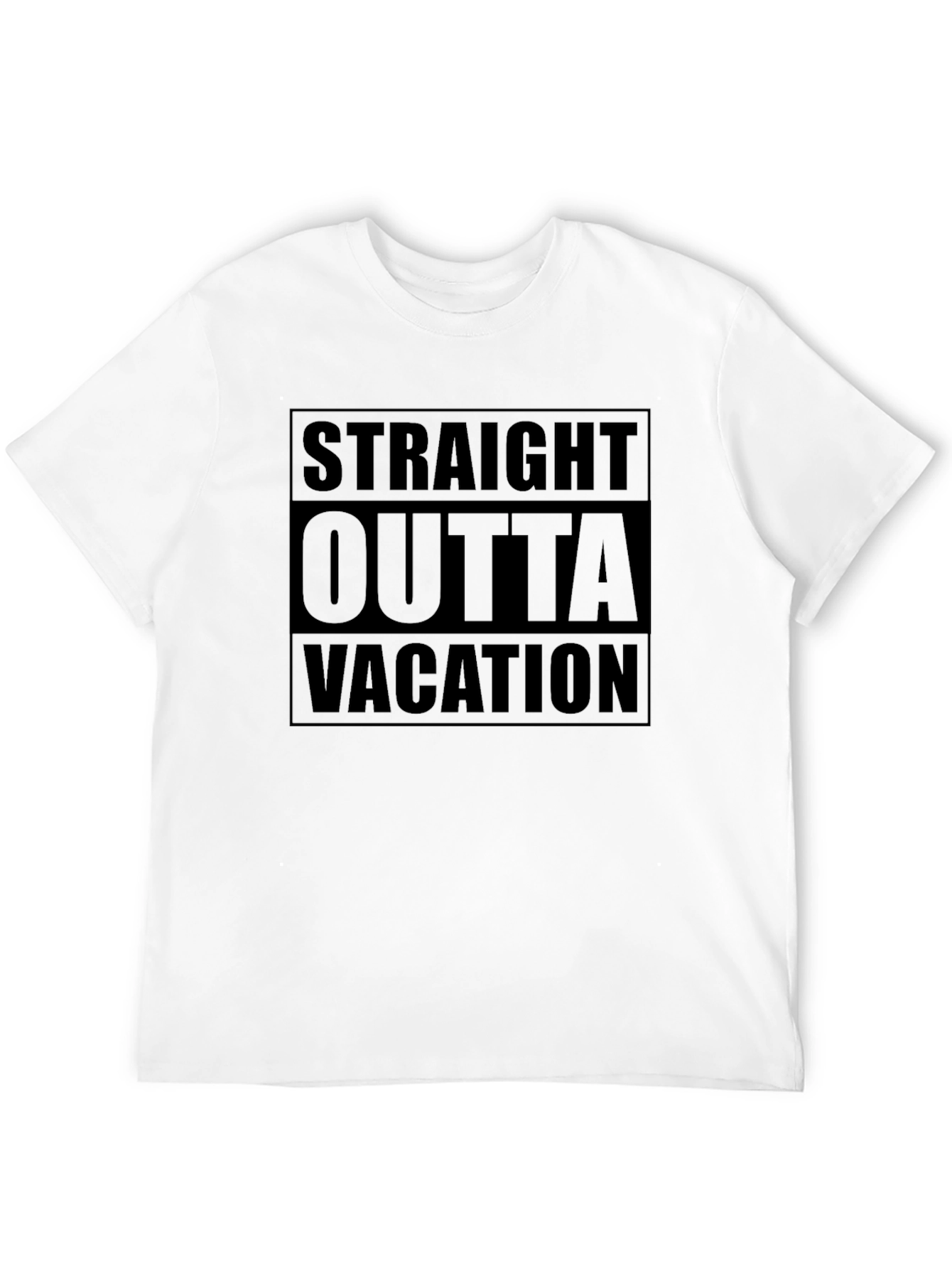 Straight Outta Vacation Black T-Shirt
