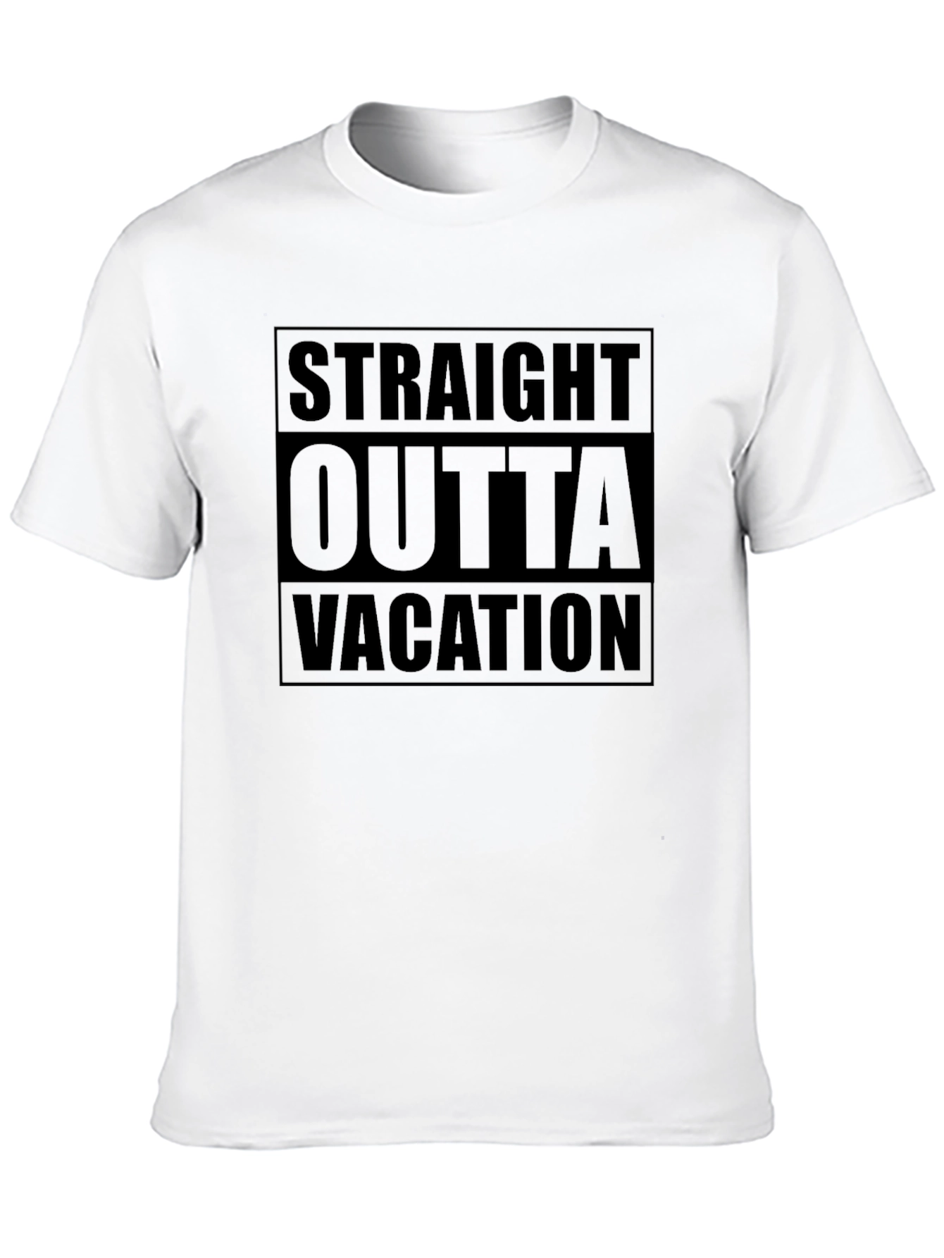Straight Outta Vacation Black T-Shirt