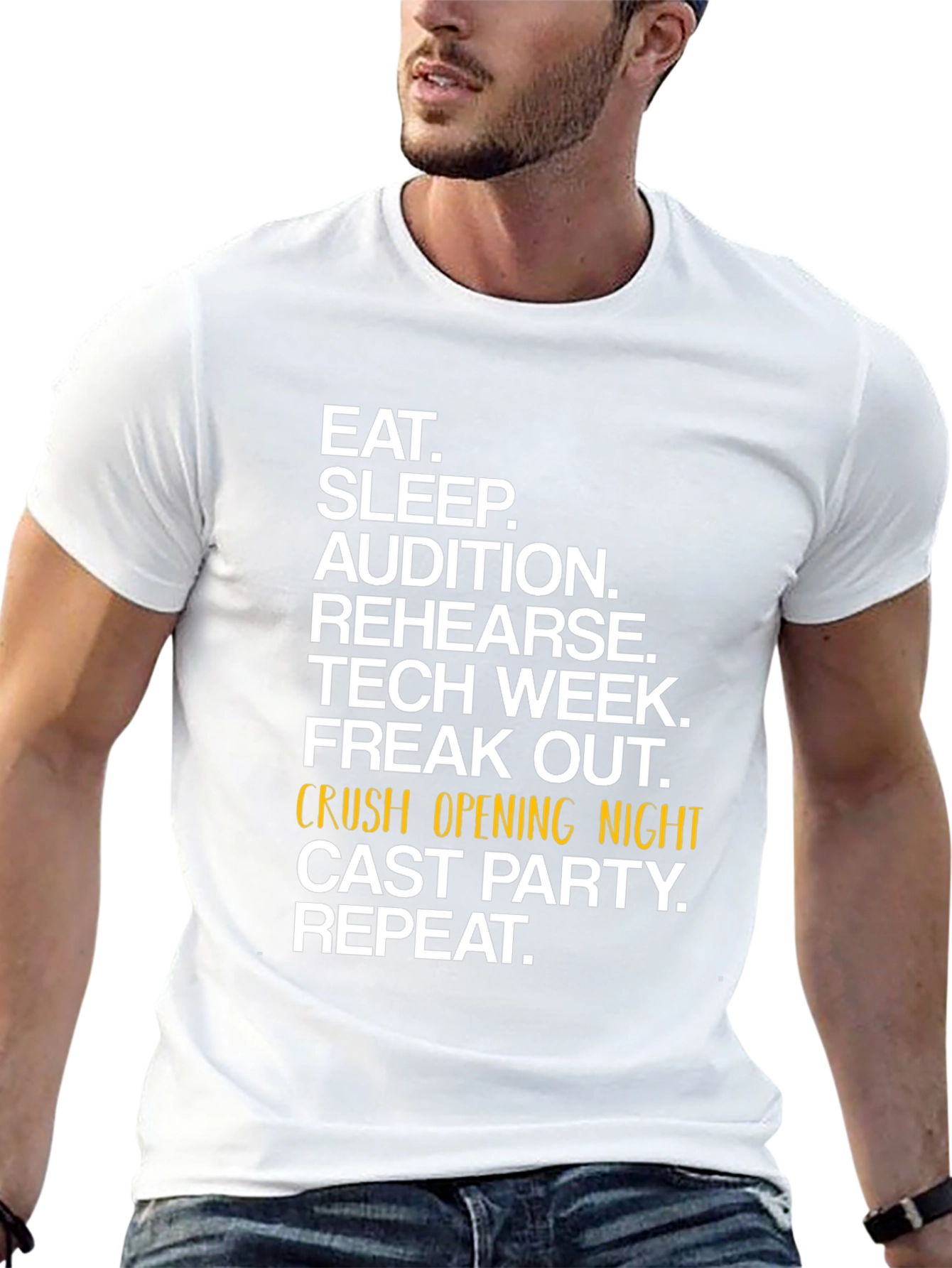 Eat Sleep Audition Black Graphic Tee