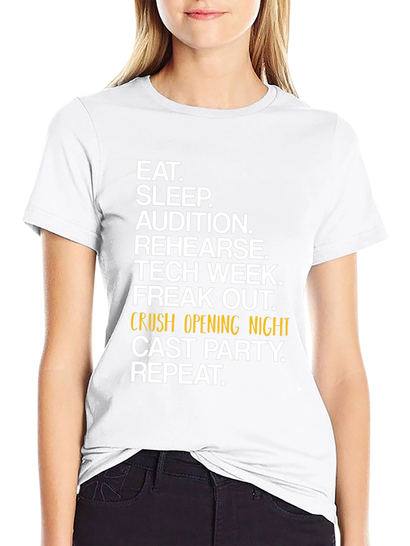 Eat Sleep Audition Black Graphic Tee