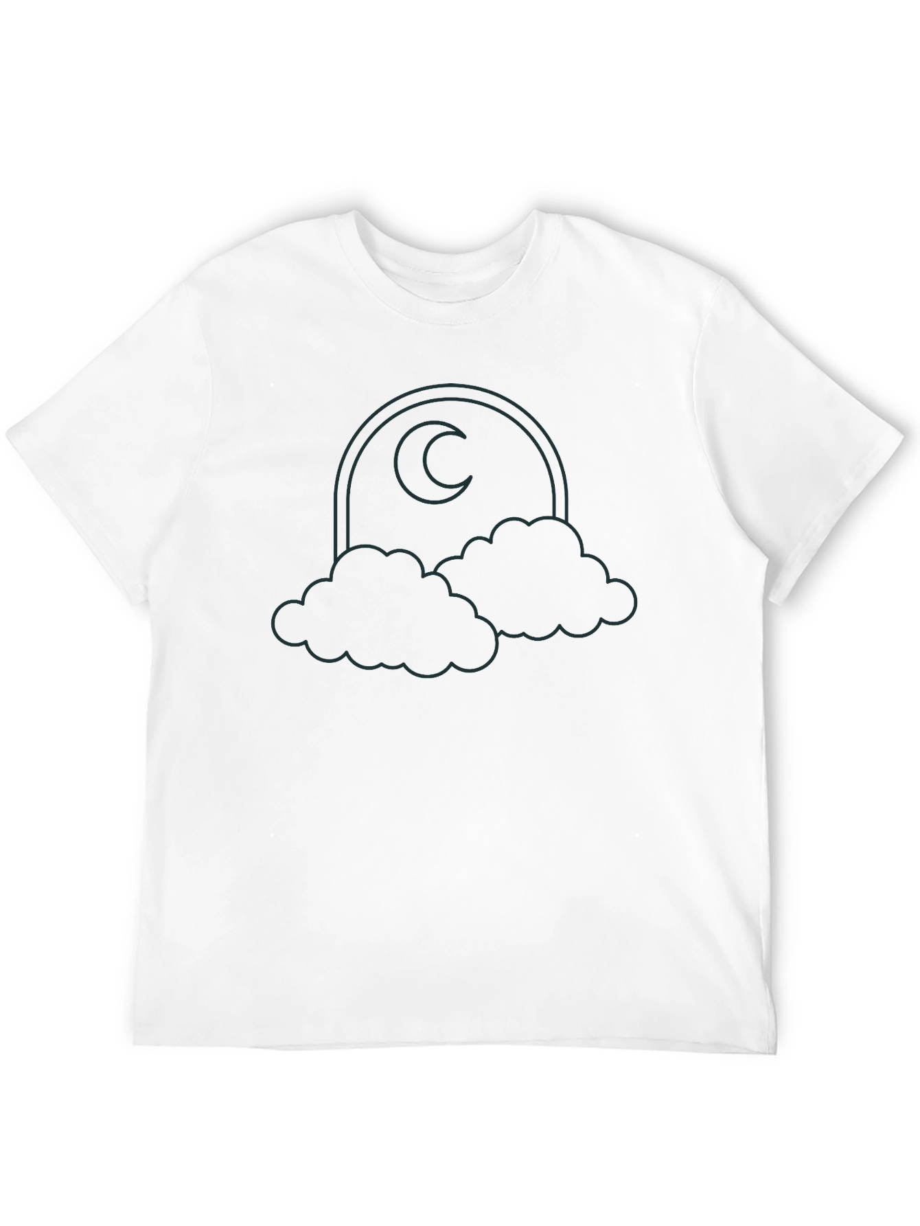 Night Sky T-Shirt - Moon and Clouds Graphic Tee
