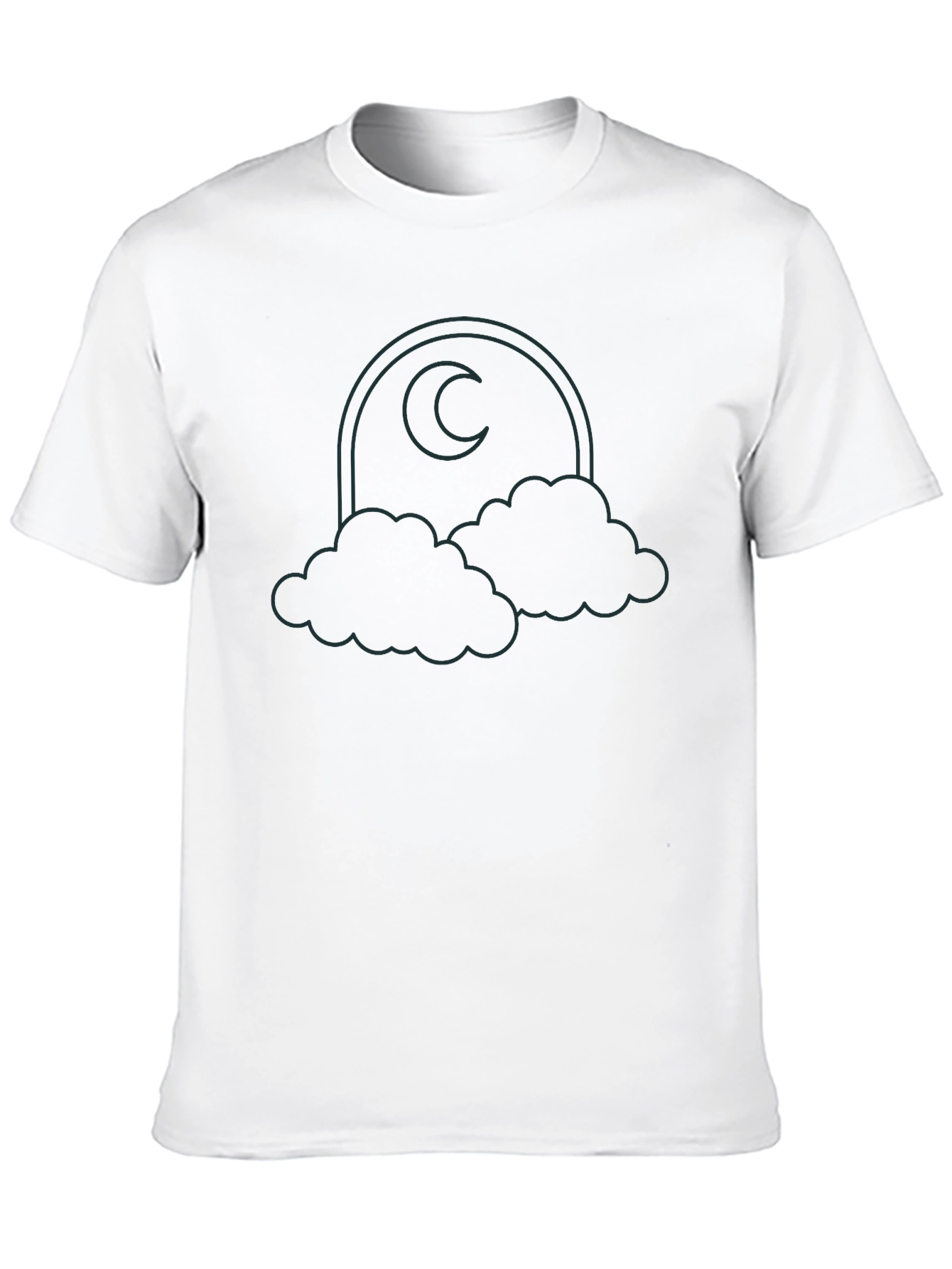 Night Sky T-Shirt - Moon and Clouds Graphic Tee