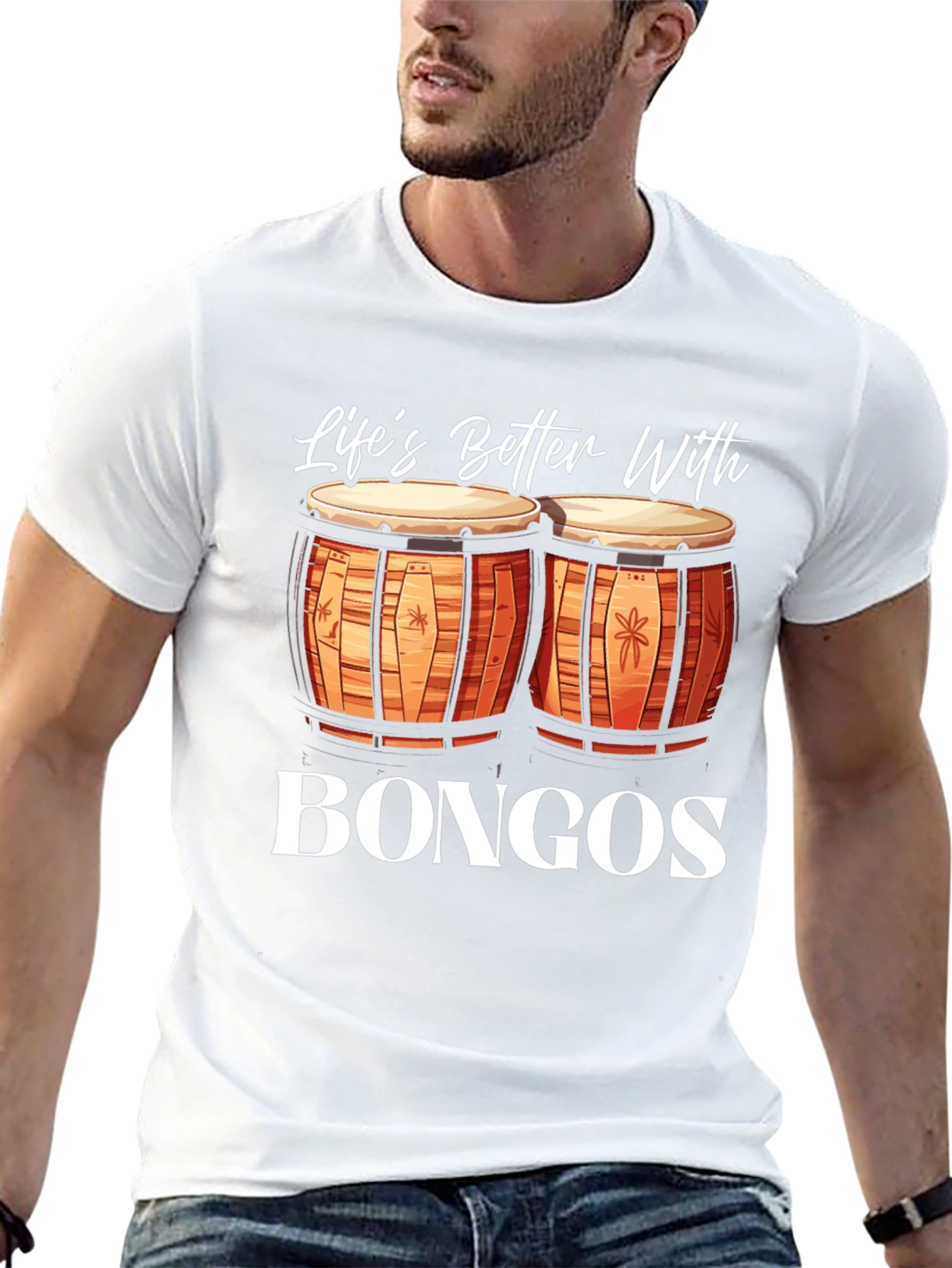 Lifes Better With Bongos Black T-Shirt