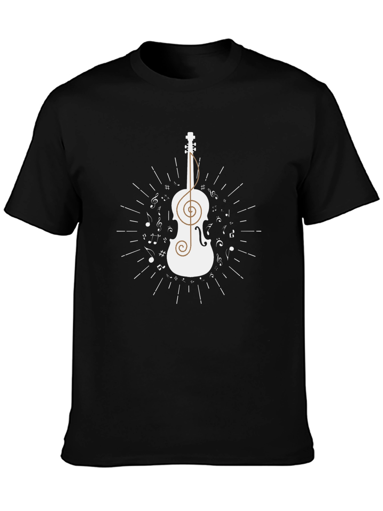 Musical Violin Graphic T-Shirt - Classic Comfort