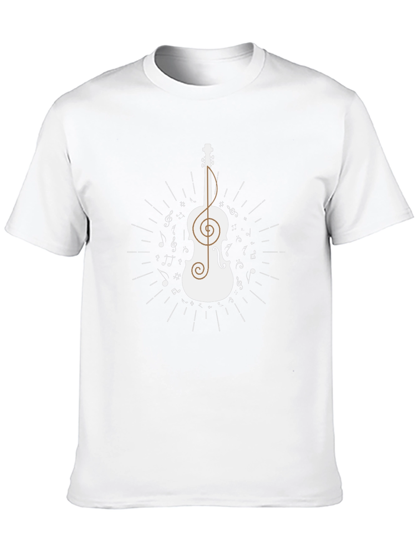 Musical Violin Graphic T-Shirt - Classic Comfort