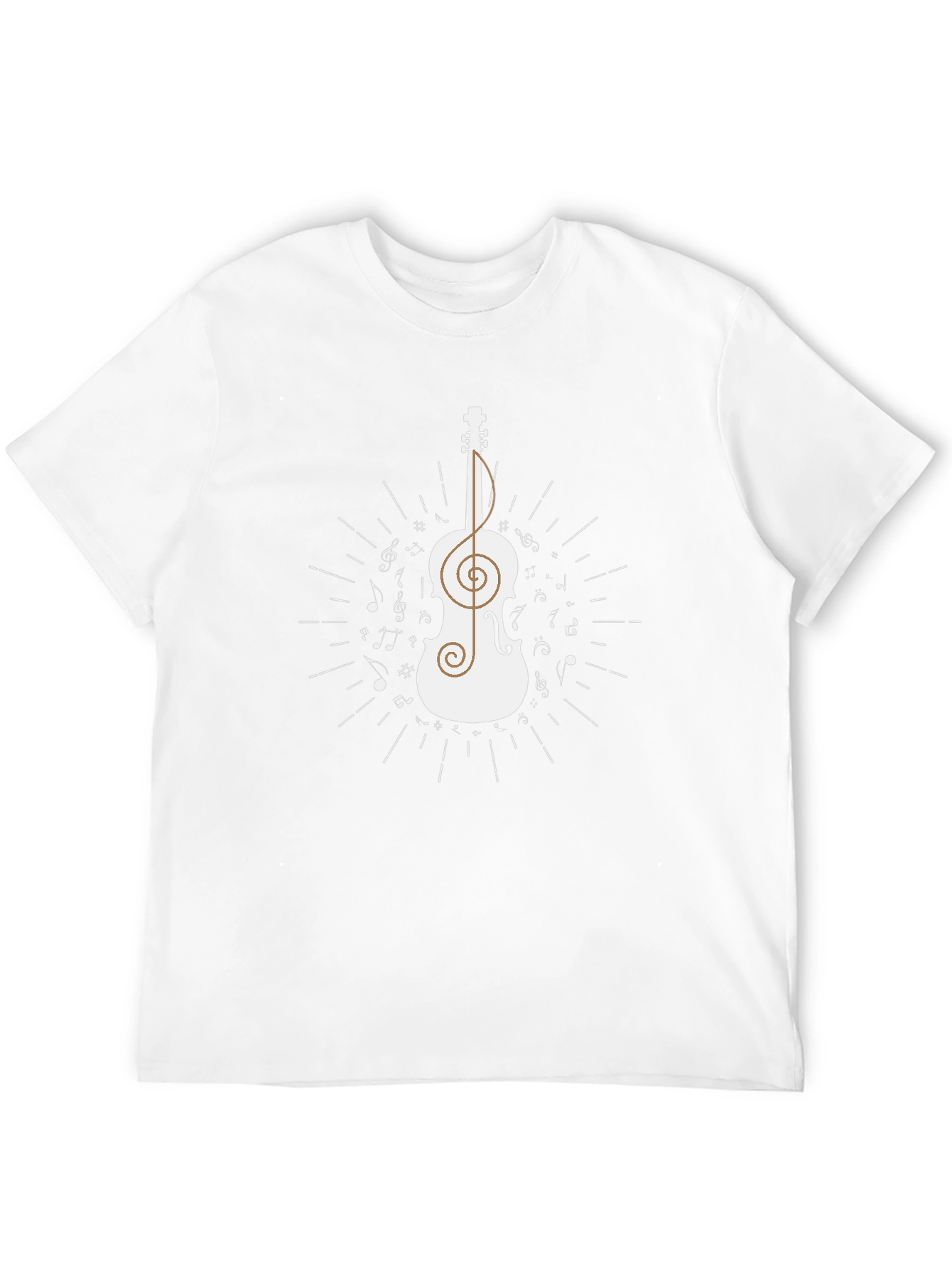 Musical Violin Graphic T-Shirt - Classic Comfort