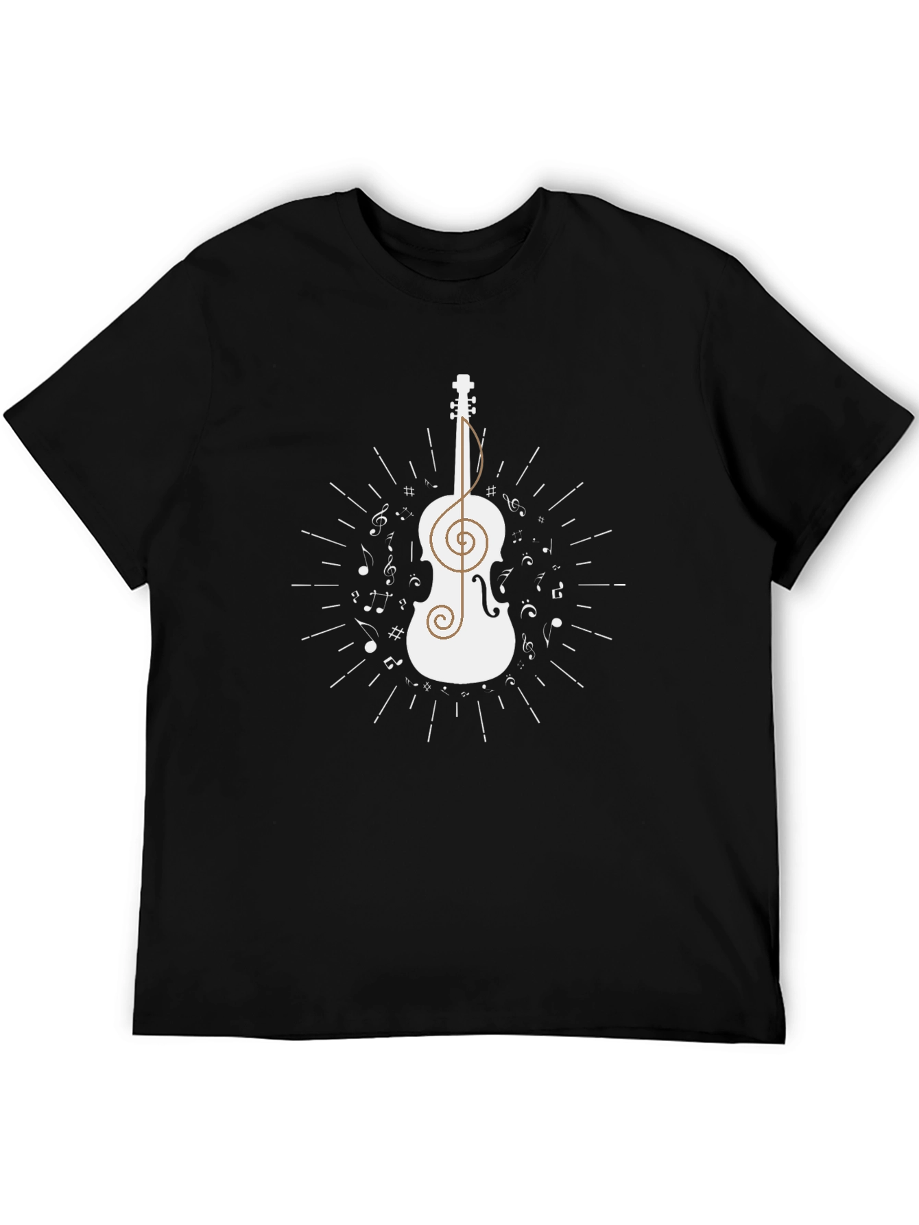 Musical Violin Graphic T-Shirt - Classic Comfort