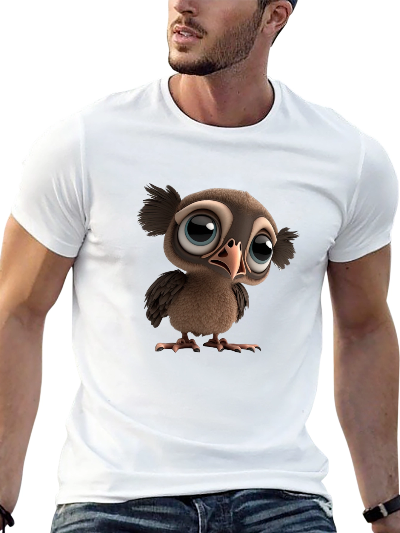 Cartoon Owl T-Shirt - Mens Graphic Tee