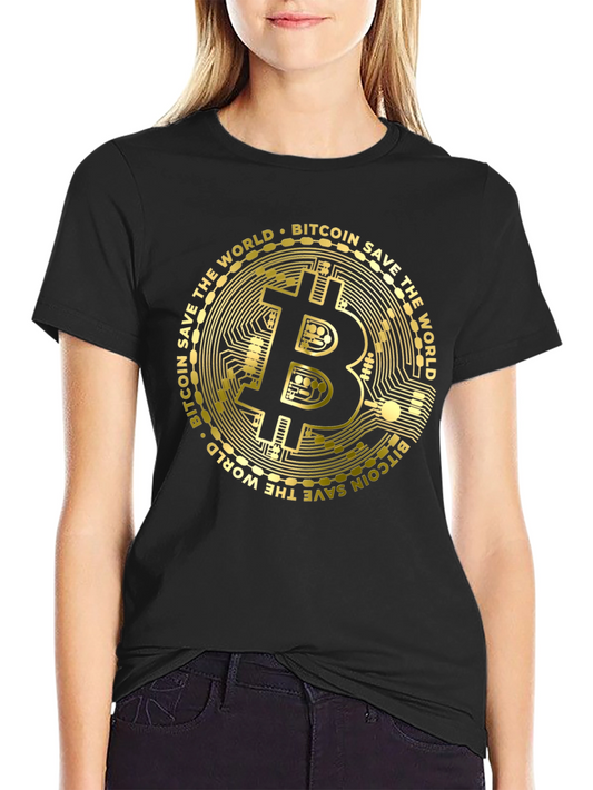 Bitcoin Save The World Black T-Shirt