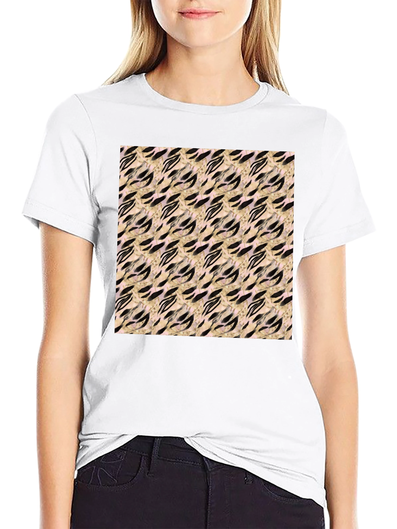 Abstract Pattern Crew Neck Tee