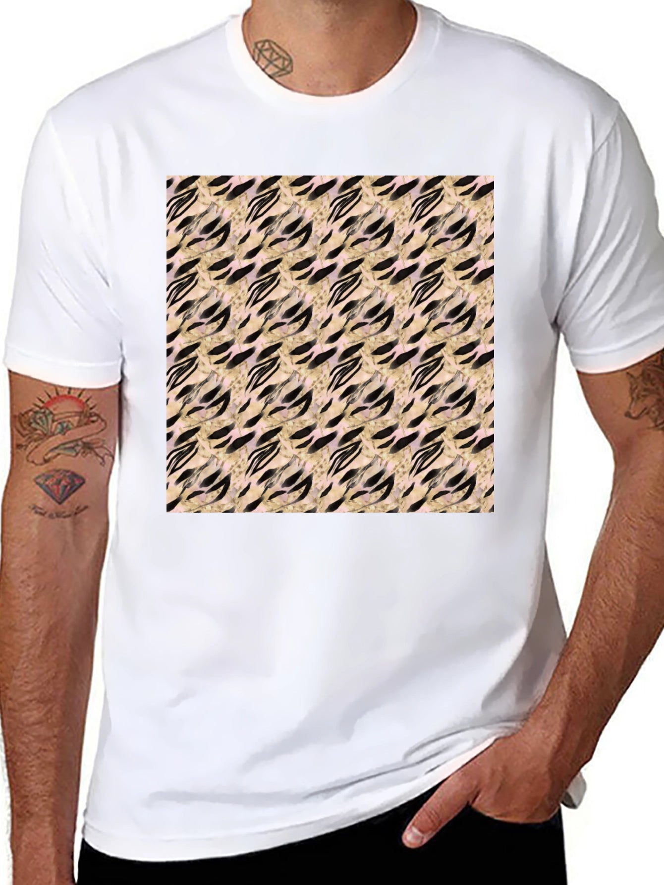 Abstract Pattern Crew Neck Tee