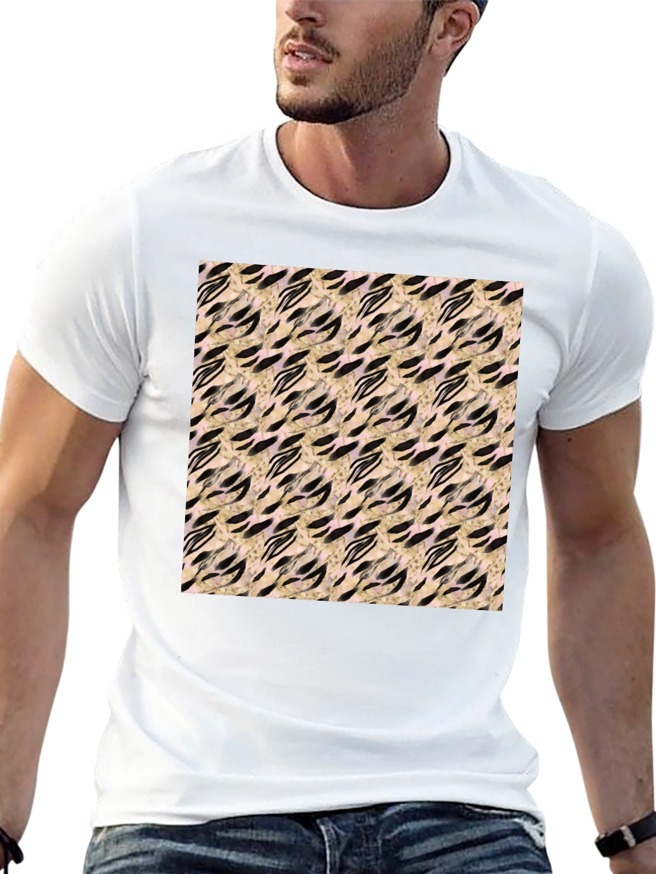 Abstract Pattern Crew Neck Tee
