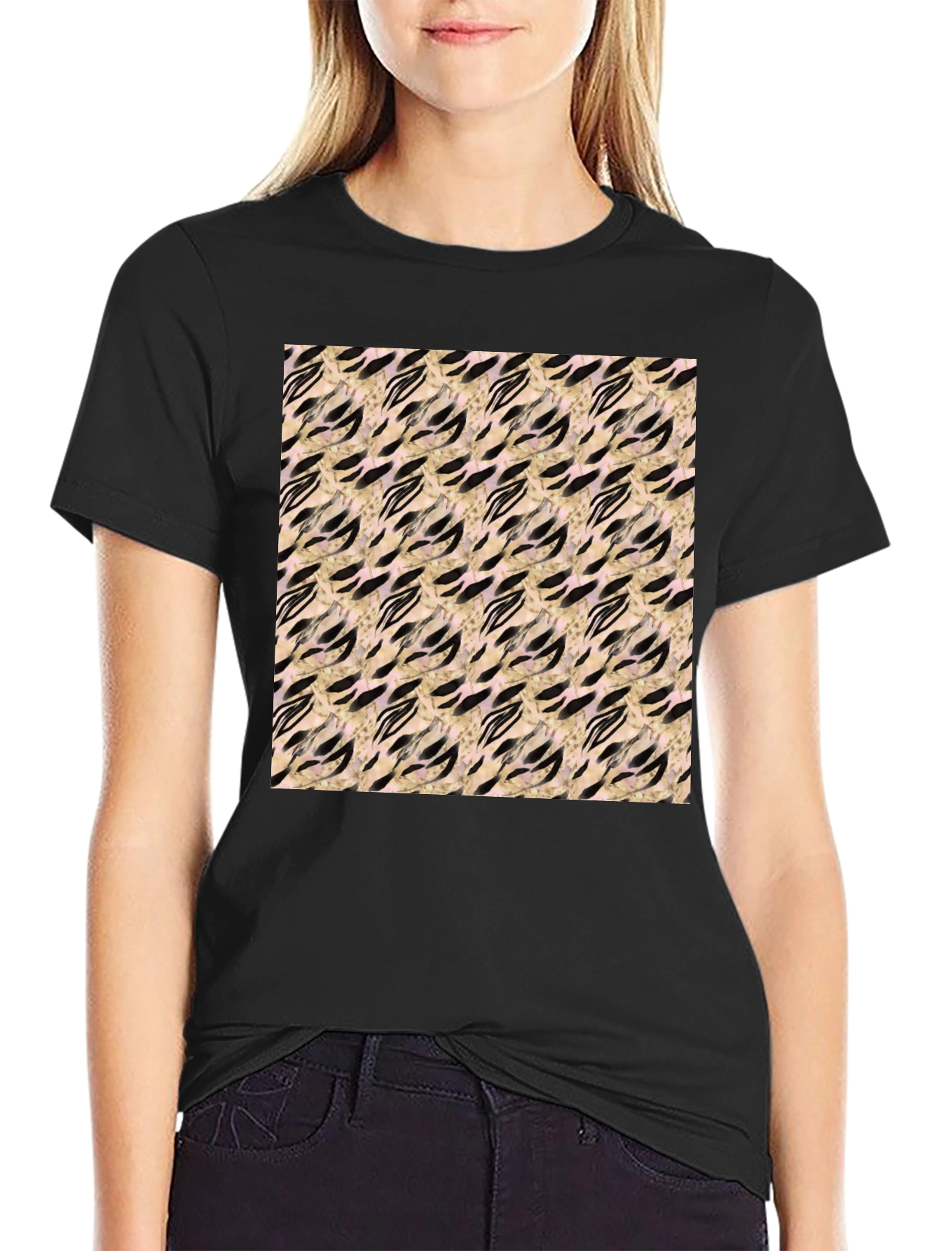 Abstract Pattern Crew Neck Tee