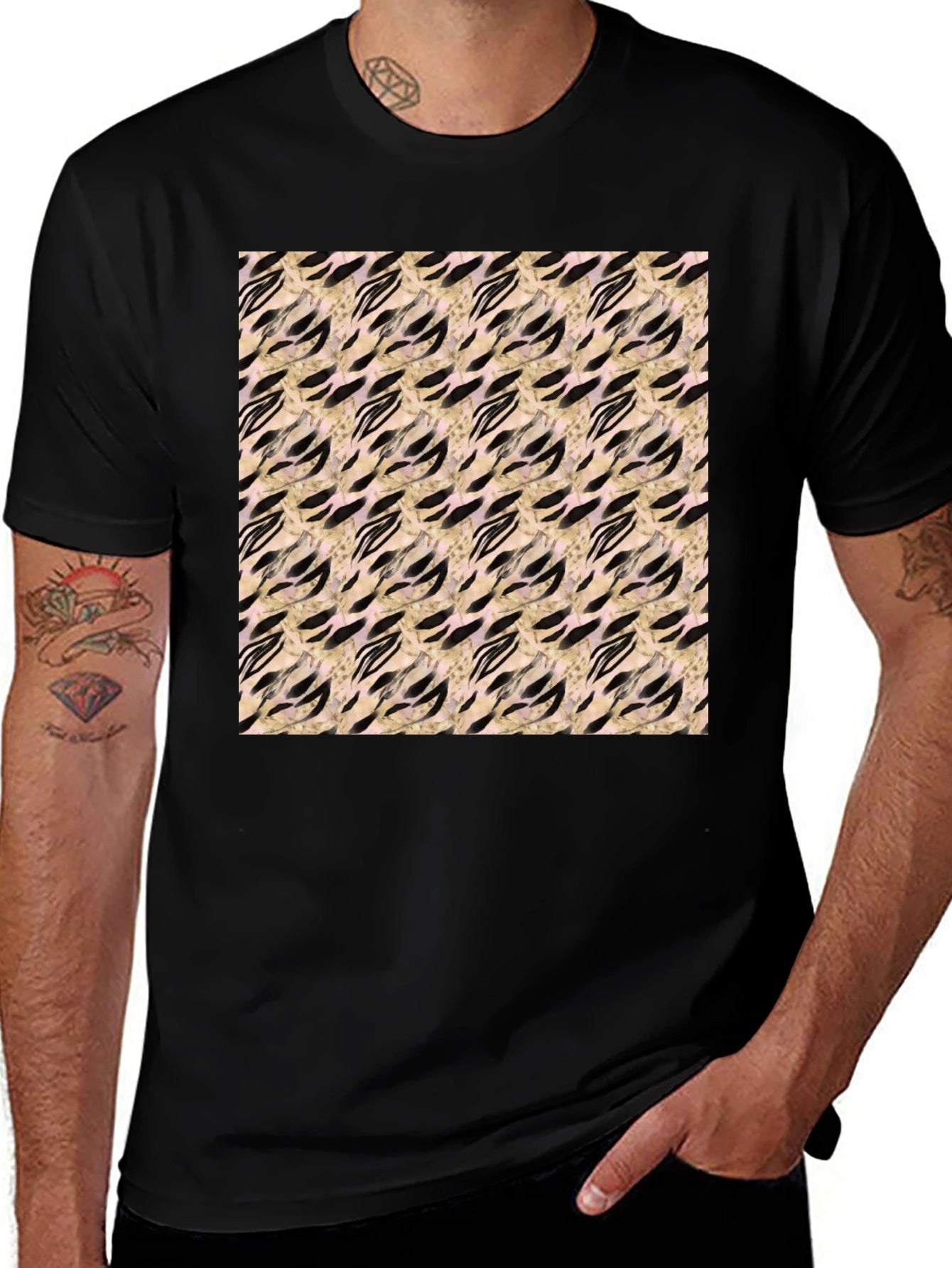 Abstract Pattern Crew Neck Tee