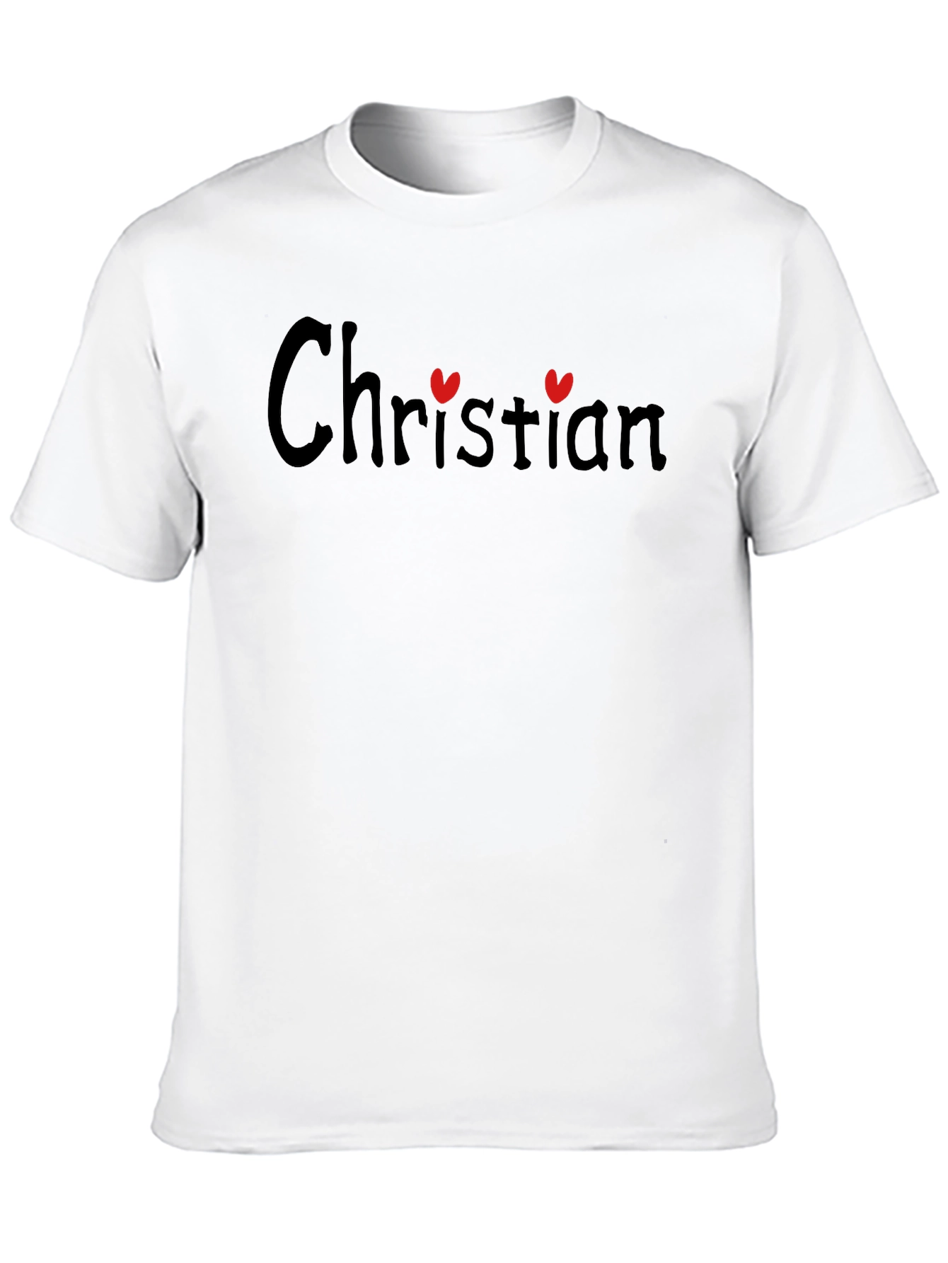 Christian Love Heart Graphic Tee - Black