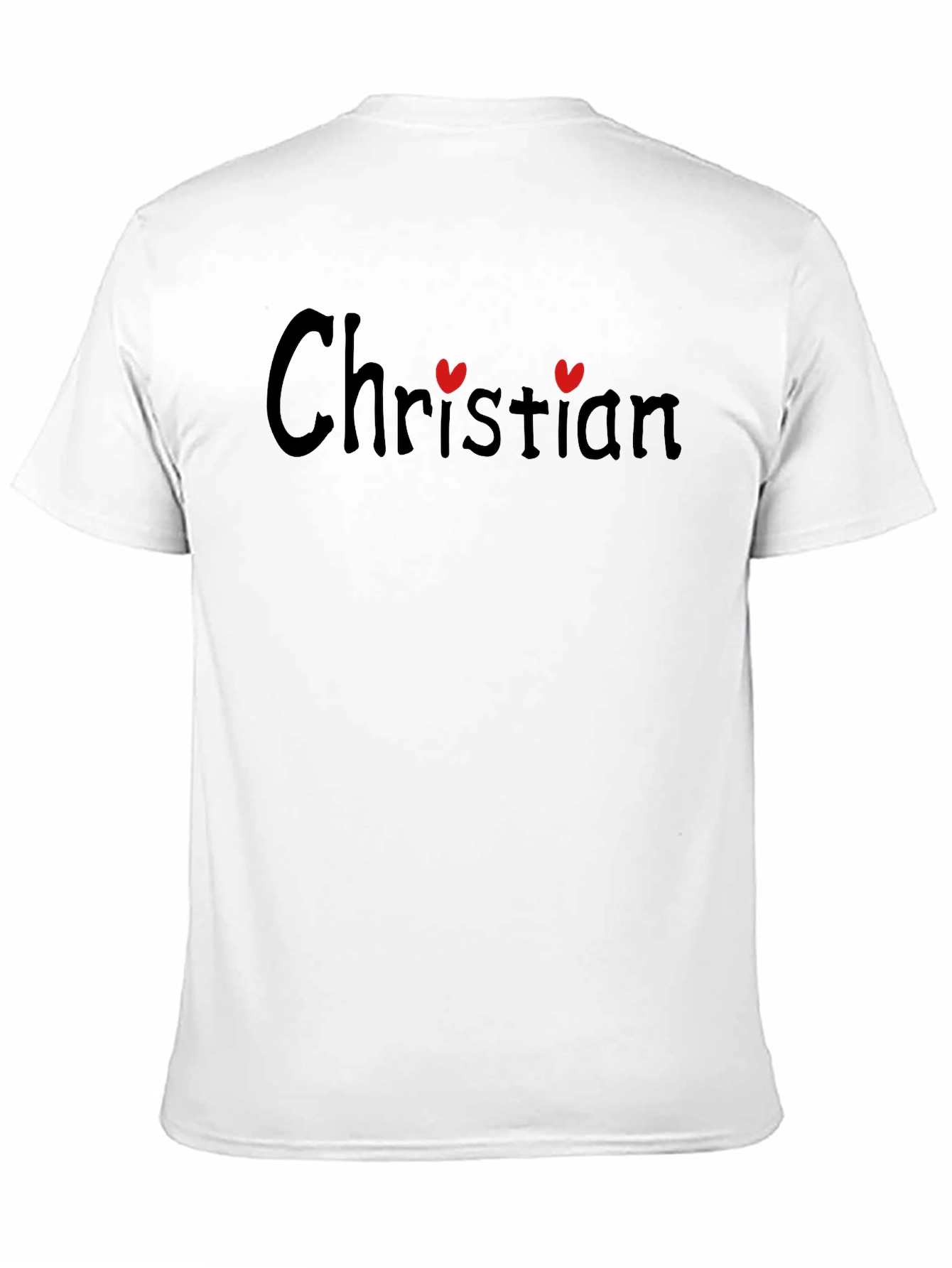 Christian Love Heart Graphic Tee - Black