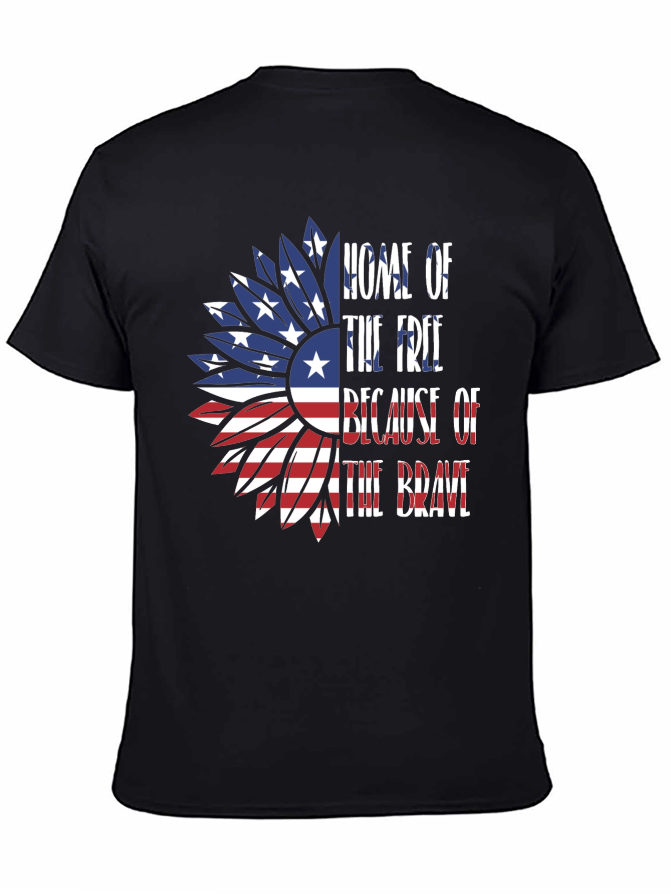 Patriotic Sunflower Graphic Tee - Home of the Free