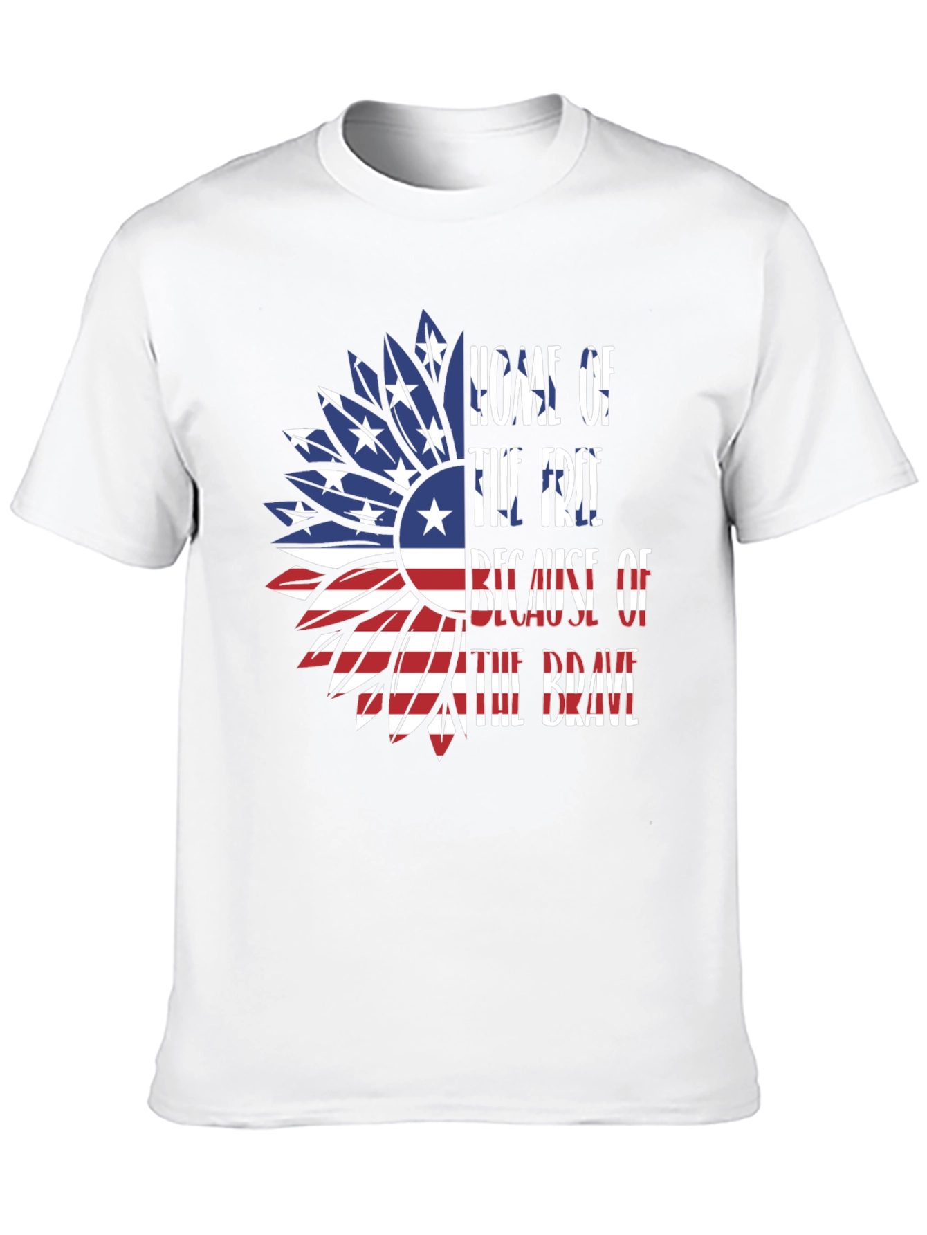 Patriotic Sunflower Graphic Tee - Home of the Free