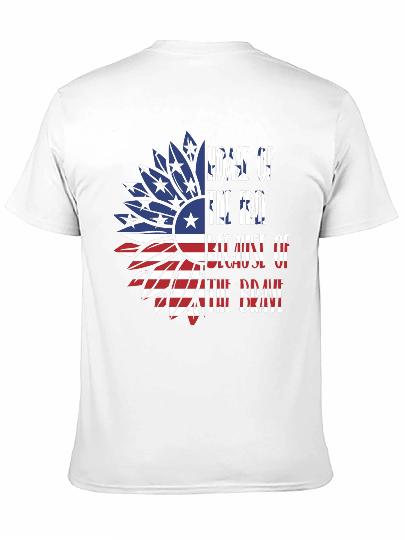 Patriotic Sunflower Graphic Tee - Home of the Free