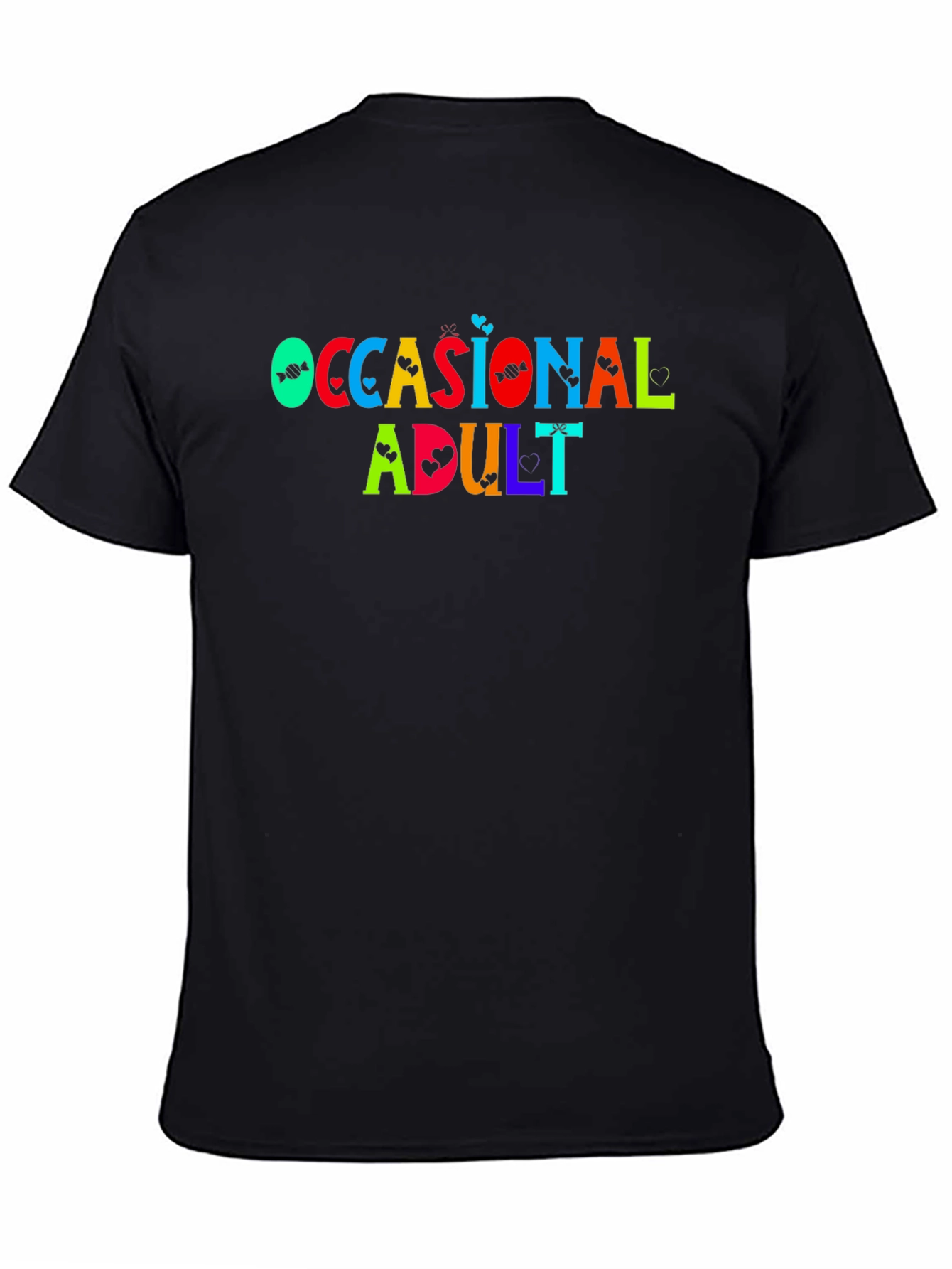 Occasional Adult Graphic T-Shirt - Black Casual Tee
