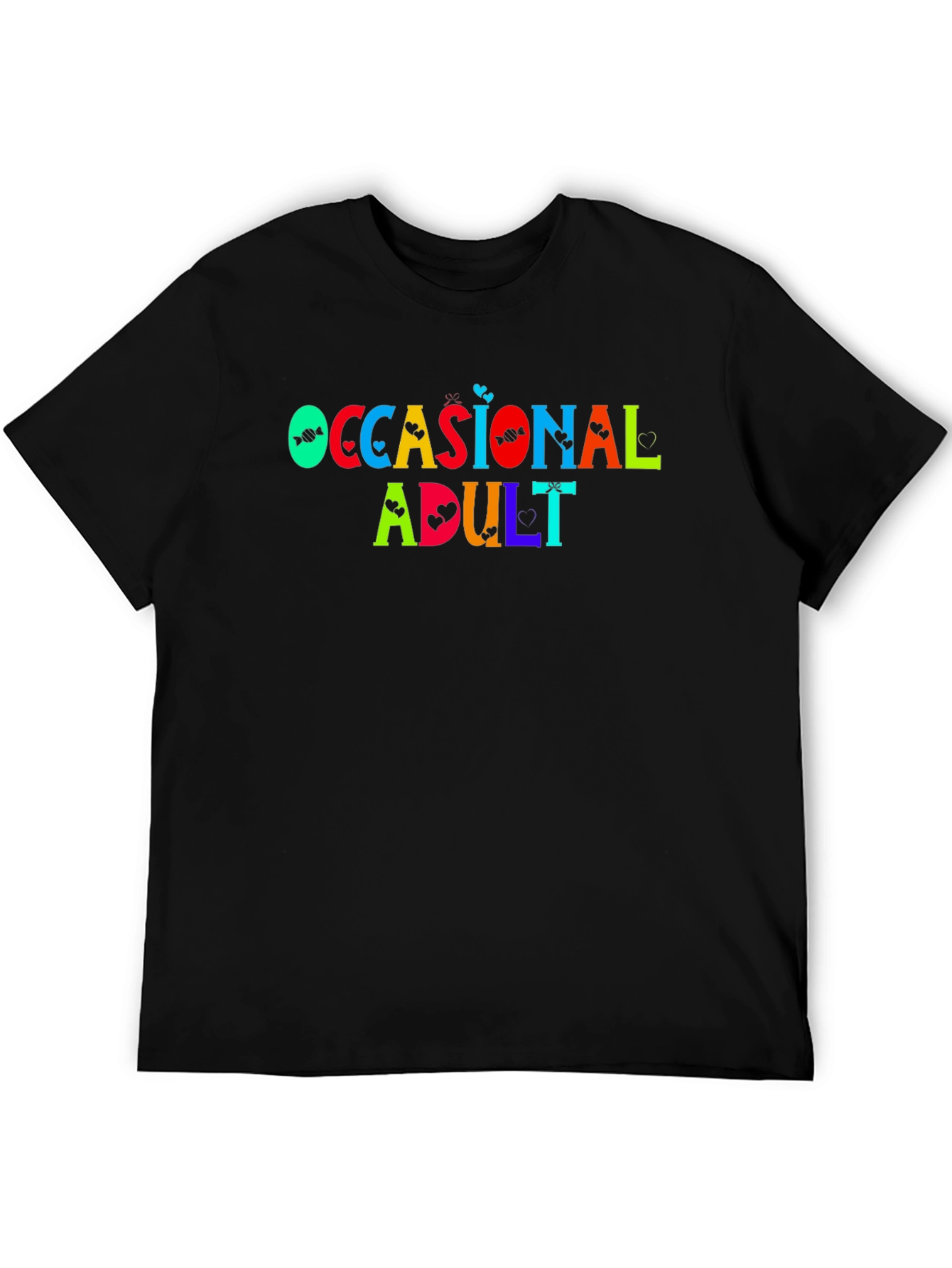 Occasional Adult Graphic T-Shirt - Black Casual Tee
