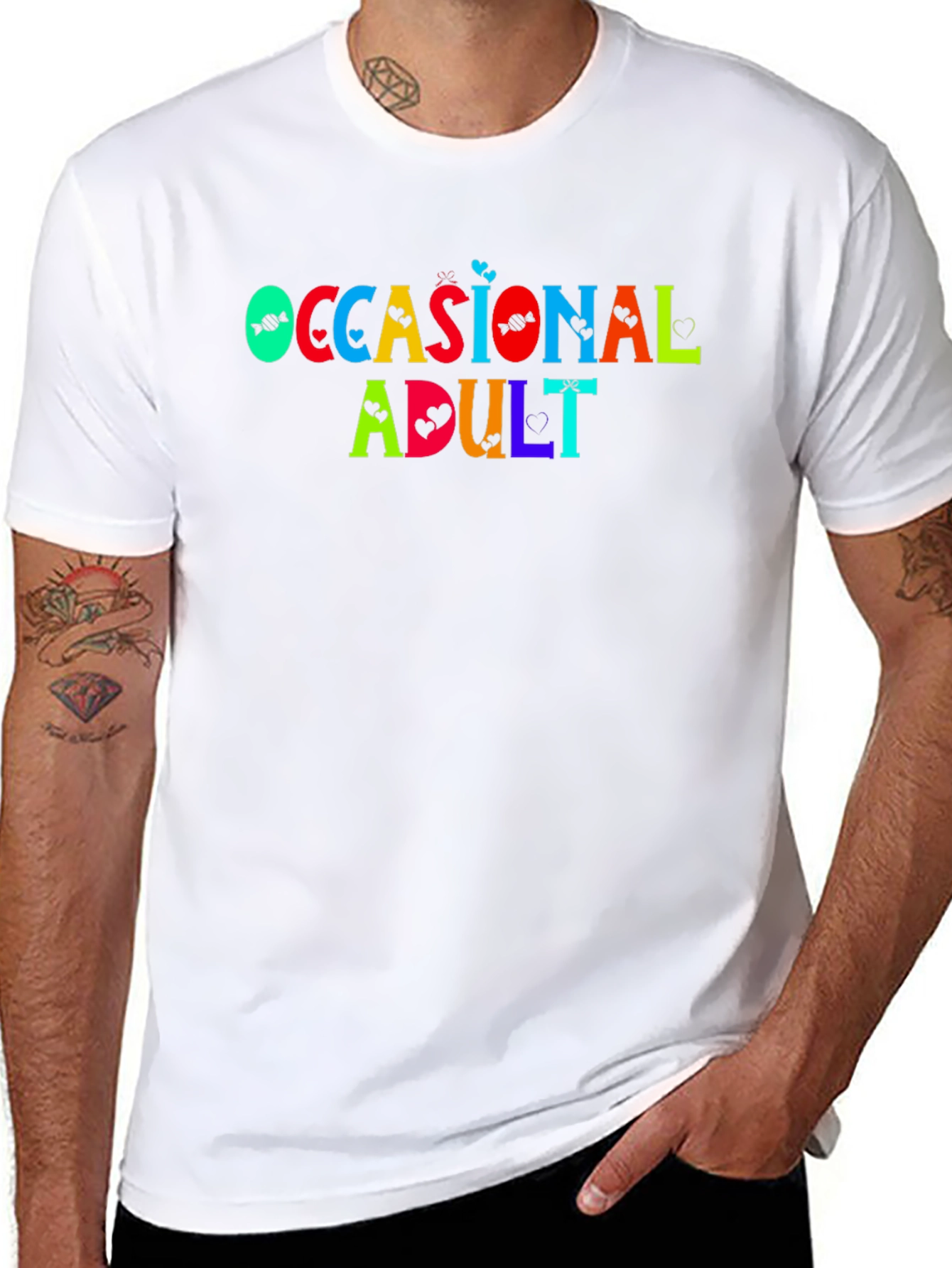 Occasional Adult Graphic T-Shirt - Black Casual Tee
