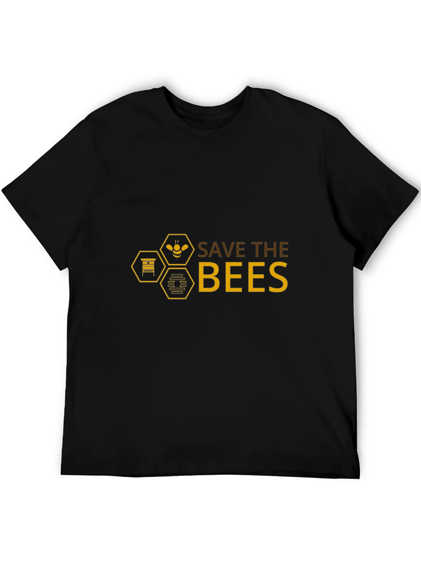 Save the Bees Graphic T-Shirt - Black Cotton Tee