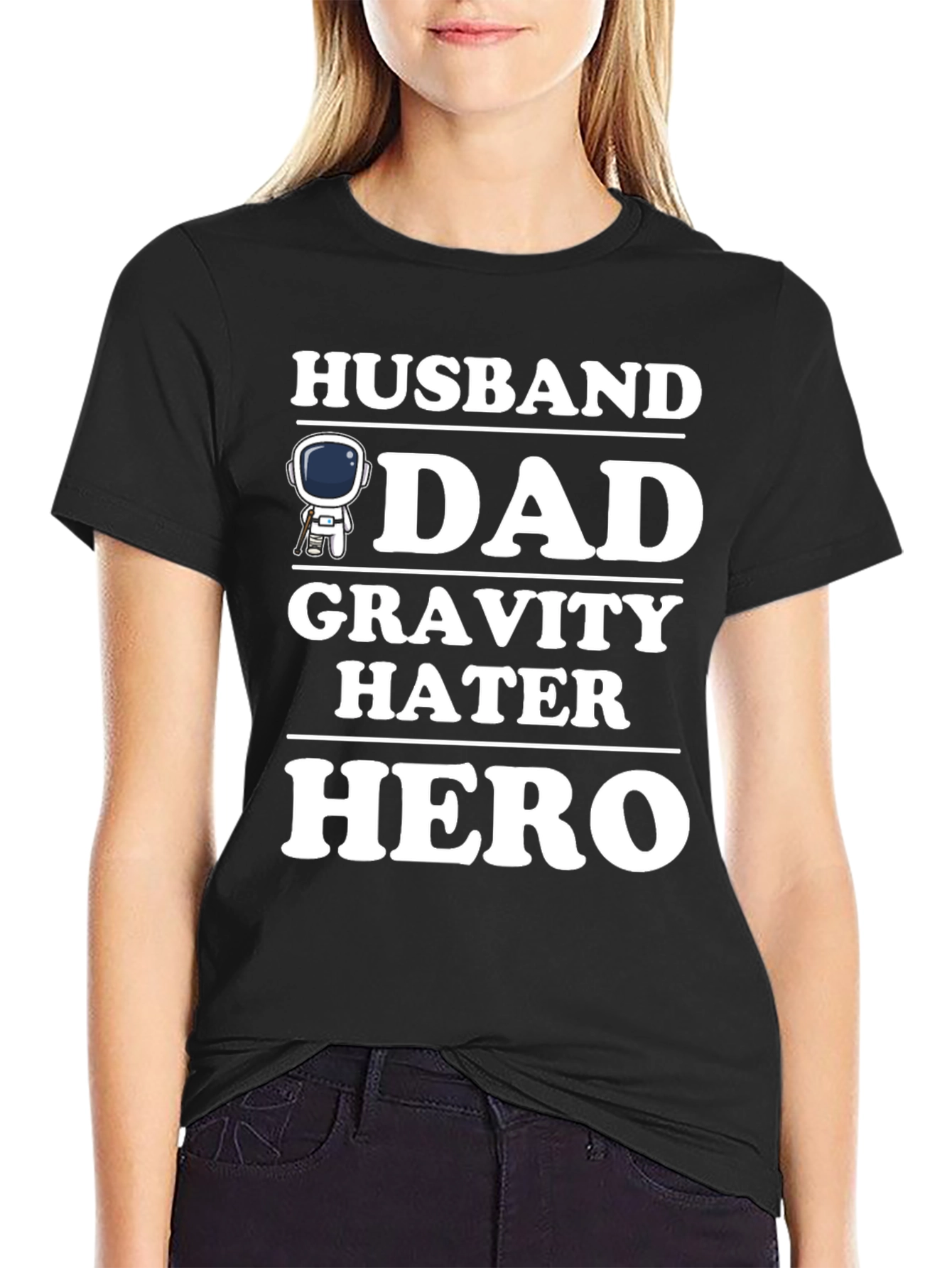 Husband Dad Gravity Hater Hero T-Shirt