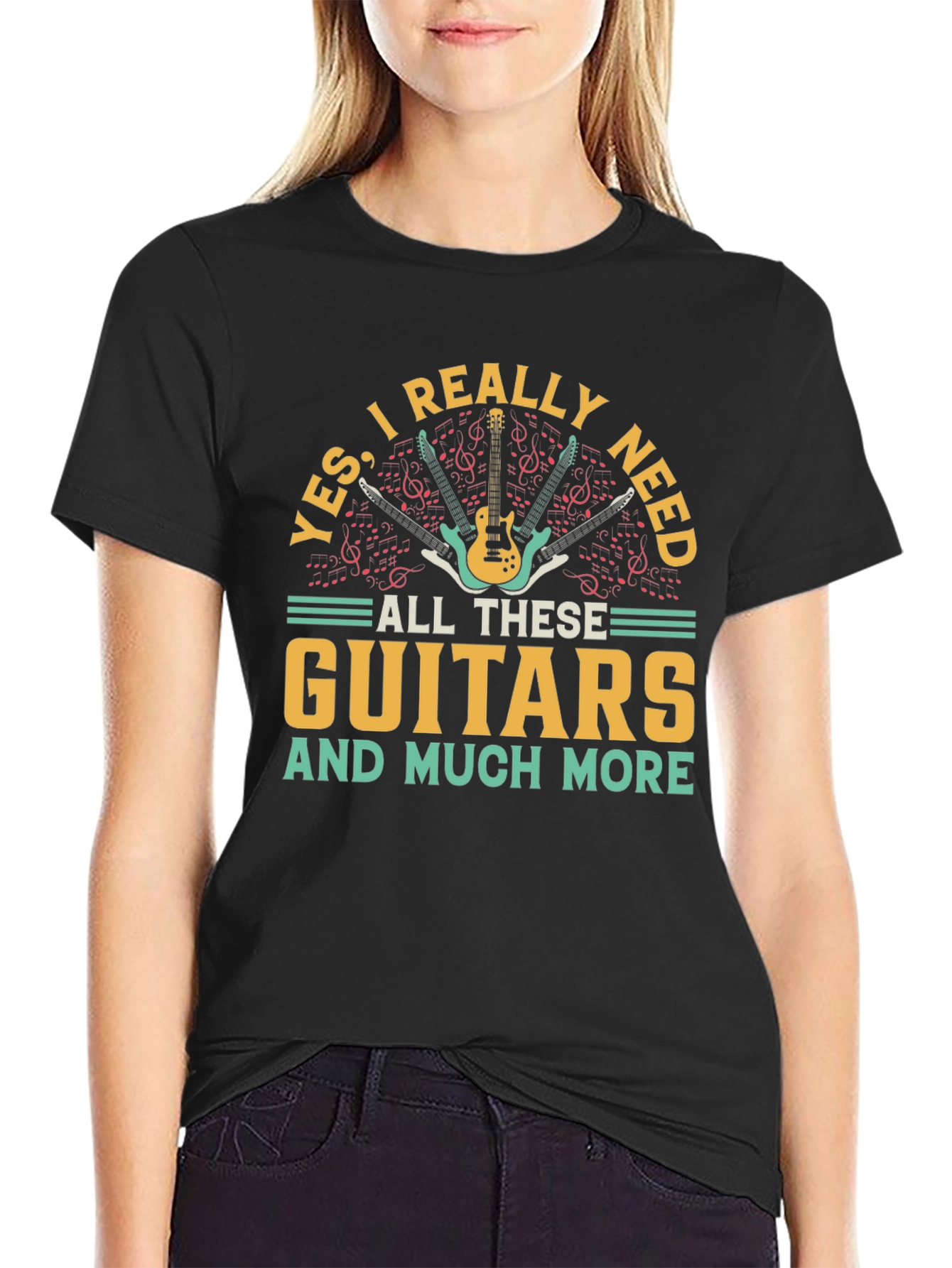 Guitar Lover T-Shirt: Yes I Need All These Guitars