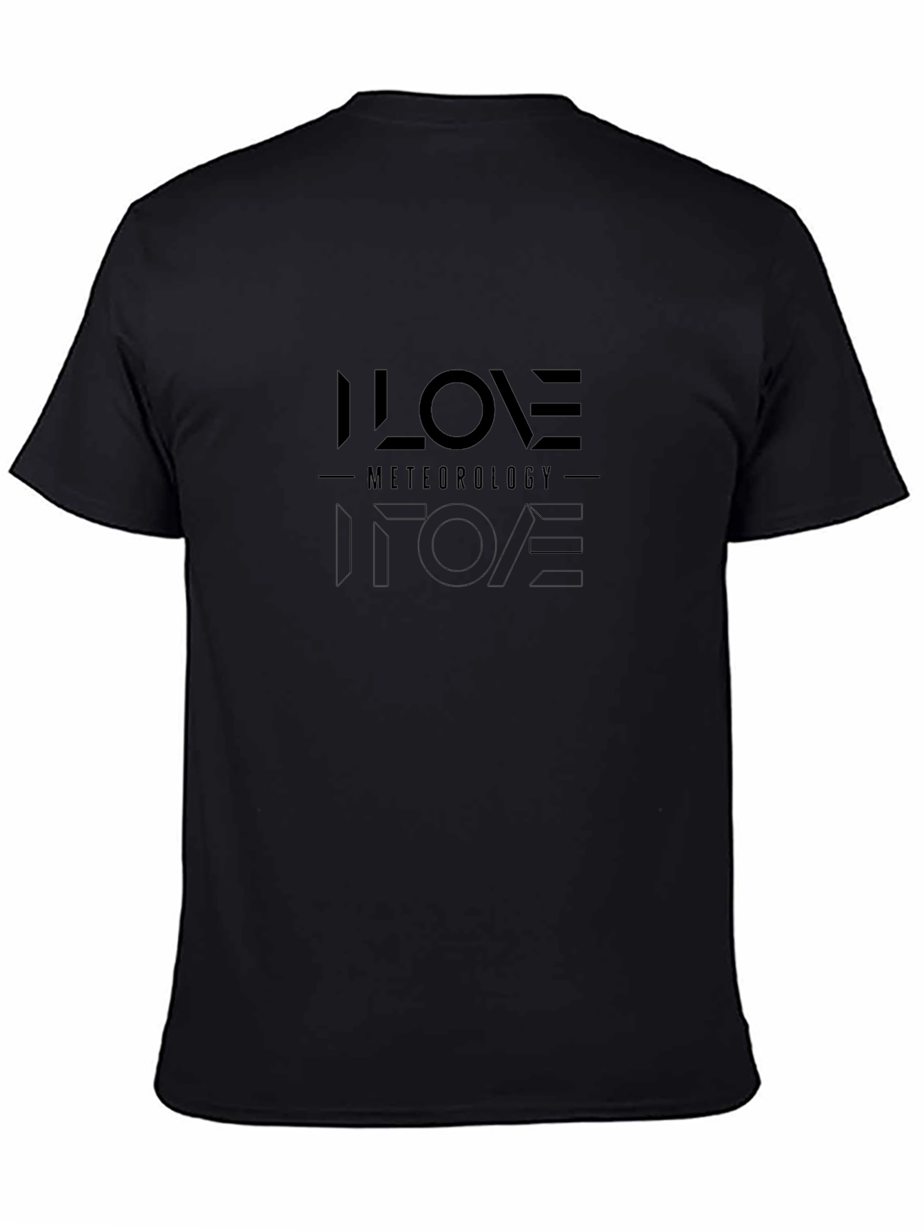 I Love Meteorology Graphic T-Shirt - Black