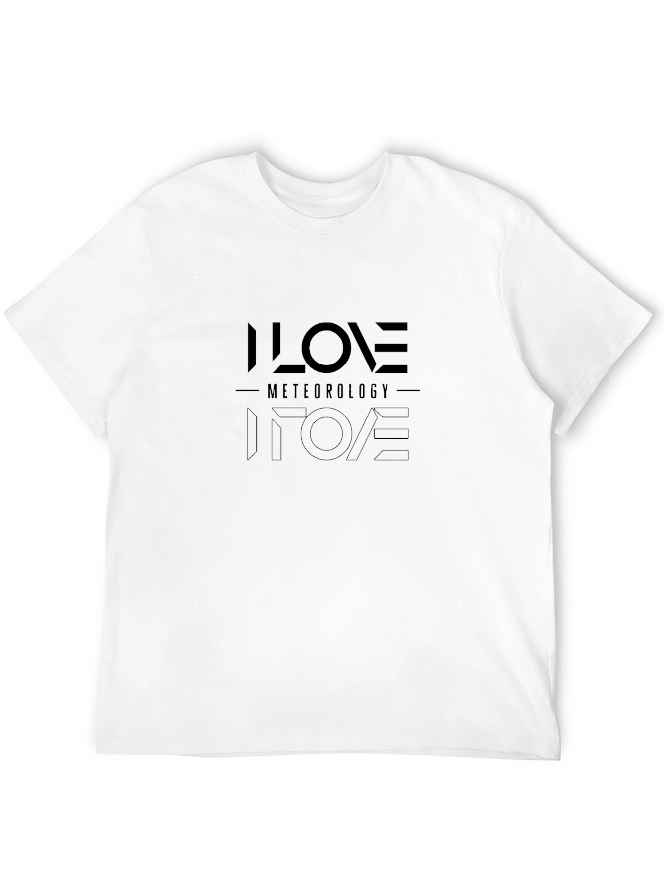 I Love Meteorology Graphic T-Shirt - Black
