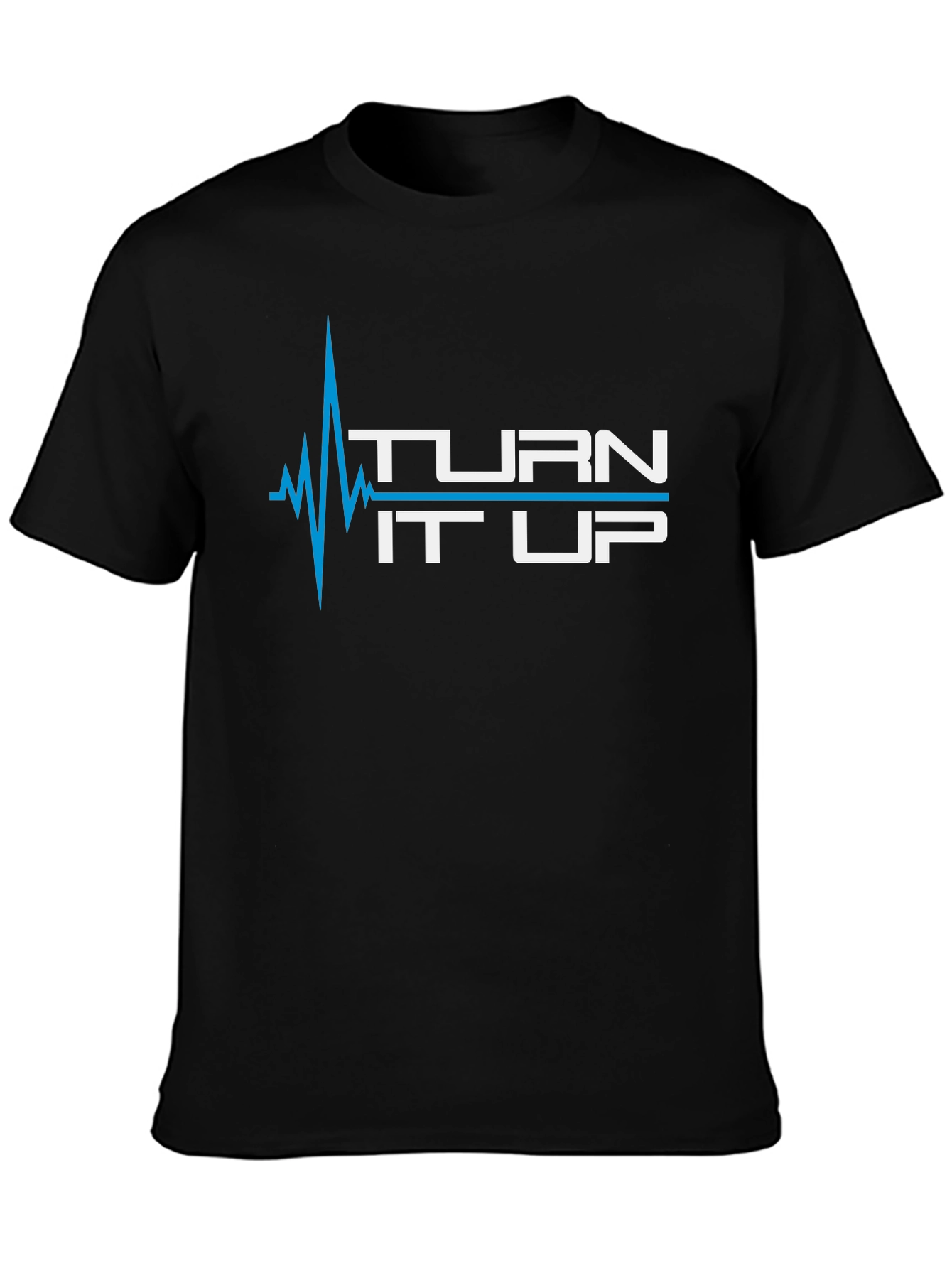 Turn It Up Graphic Print Black T-Shirt