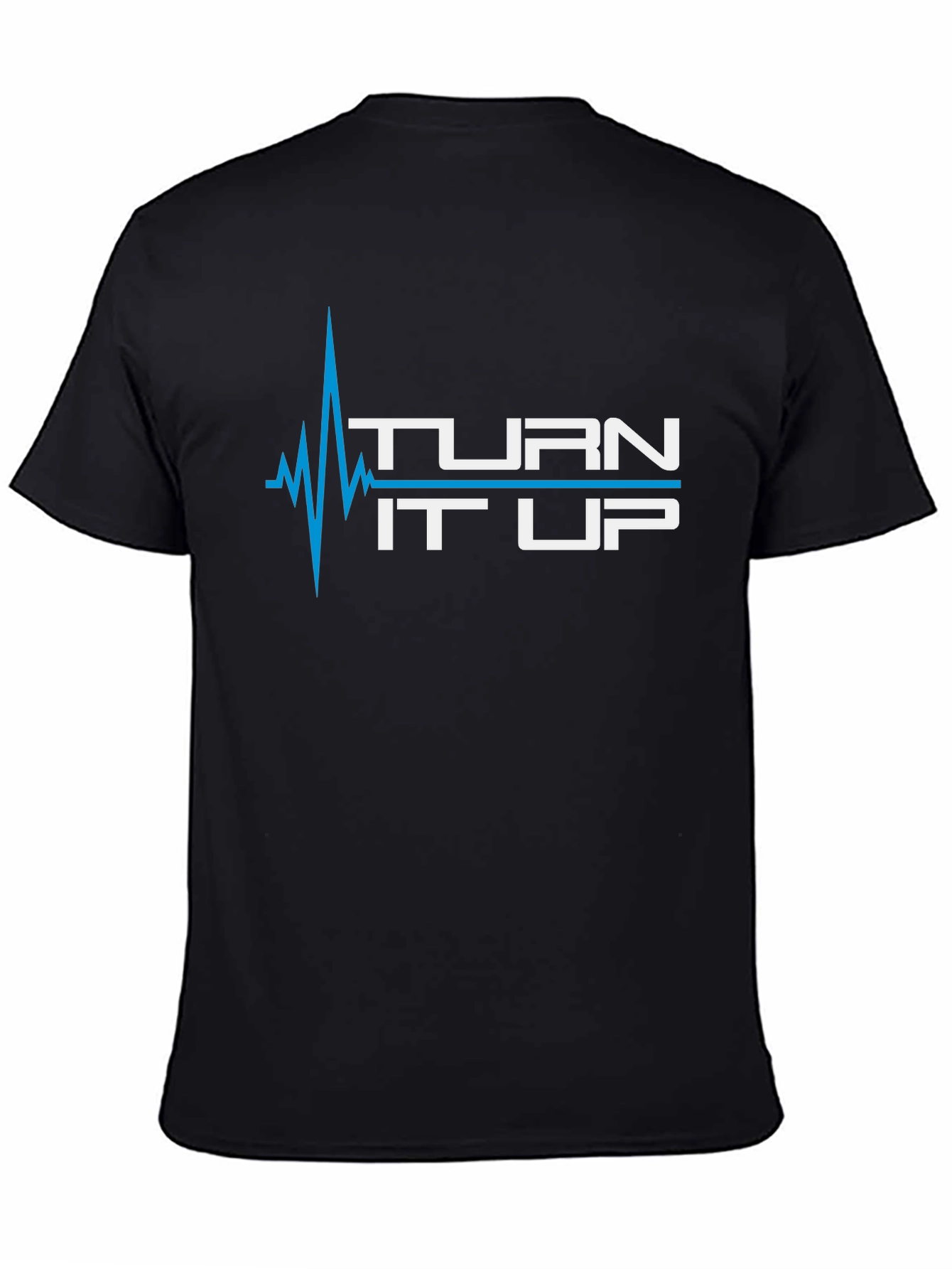 Turn It Up Graphic Print Black T-Shirt