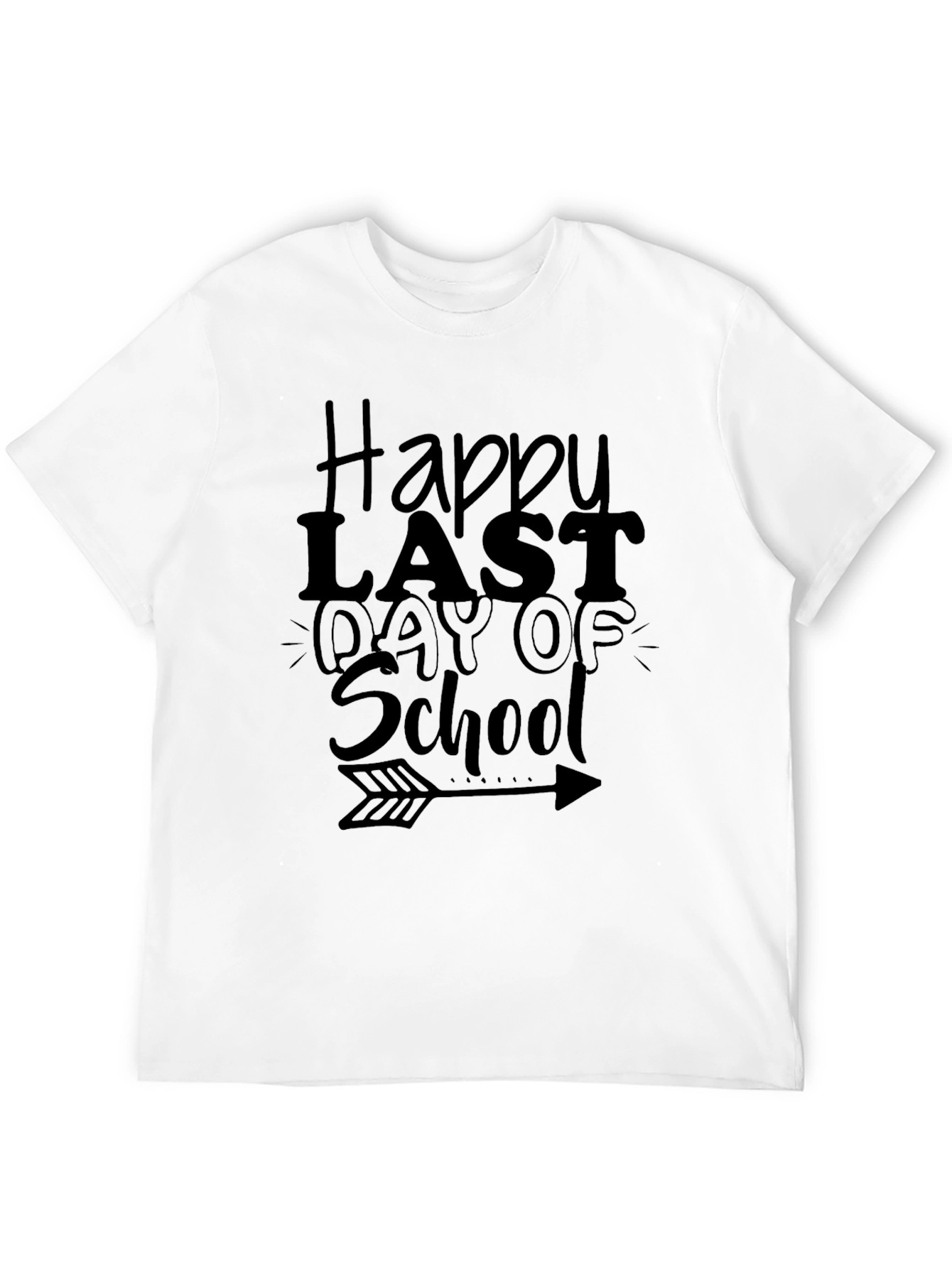 Happy Last Day of School Graphic Tee - Black