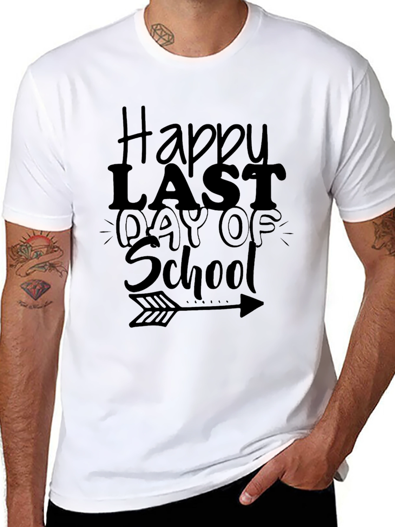 Happy Last Day of School Graphic Tee - Black